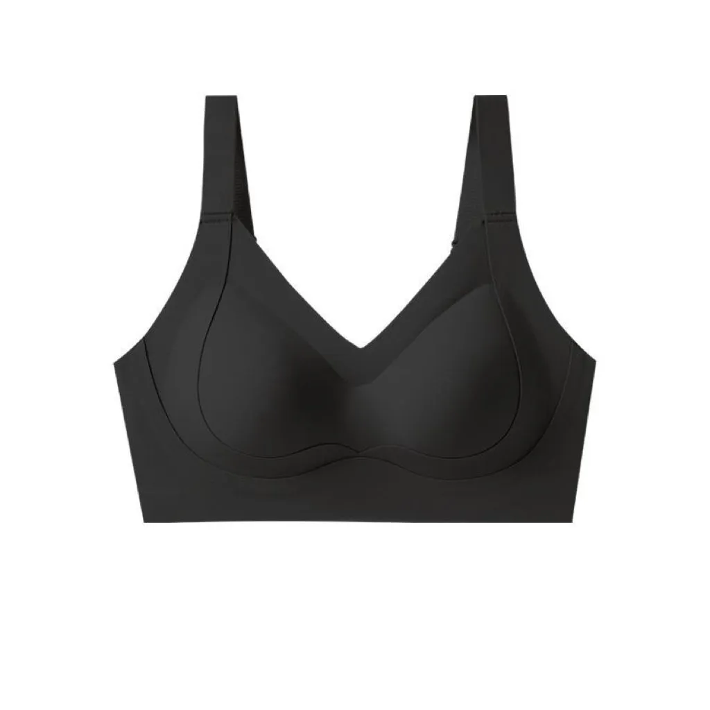 Plus Size Seamless Scoop Neck Bra with Broad Straps