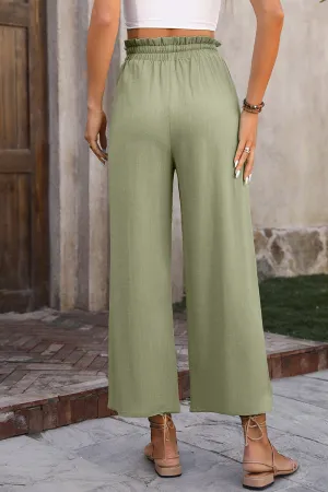 PNF4158 Tie-Front Loose Square Pants