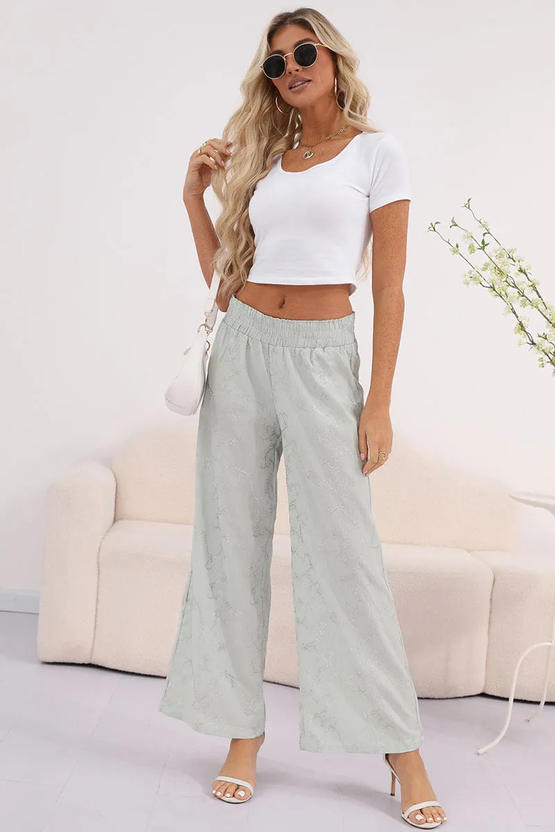 PNY40101 Ruched Embroidered Square Pants