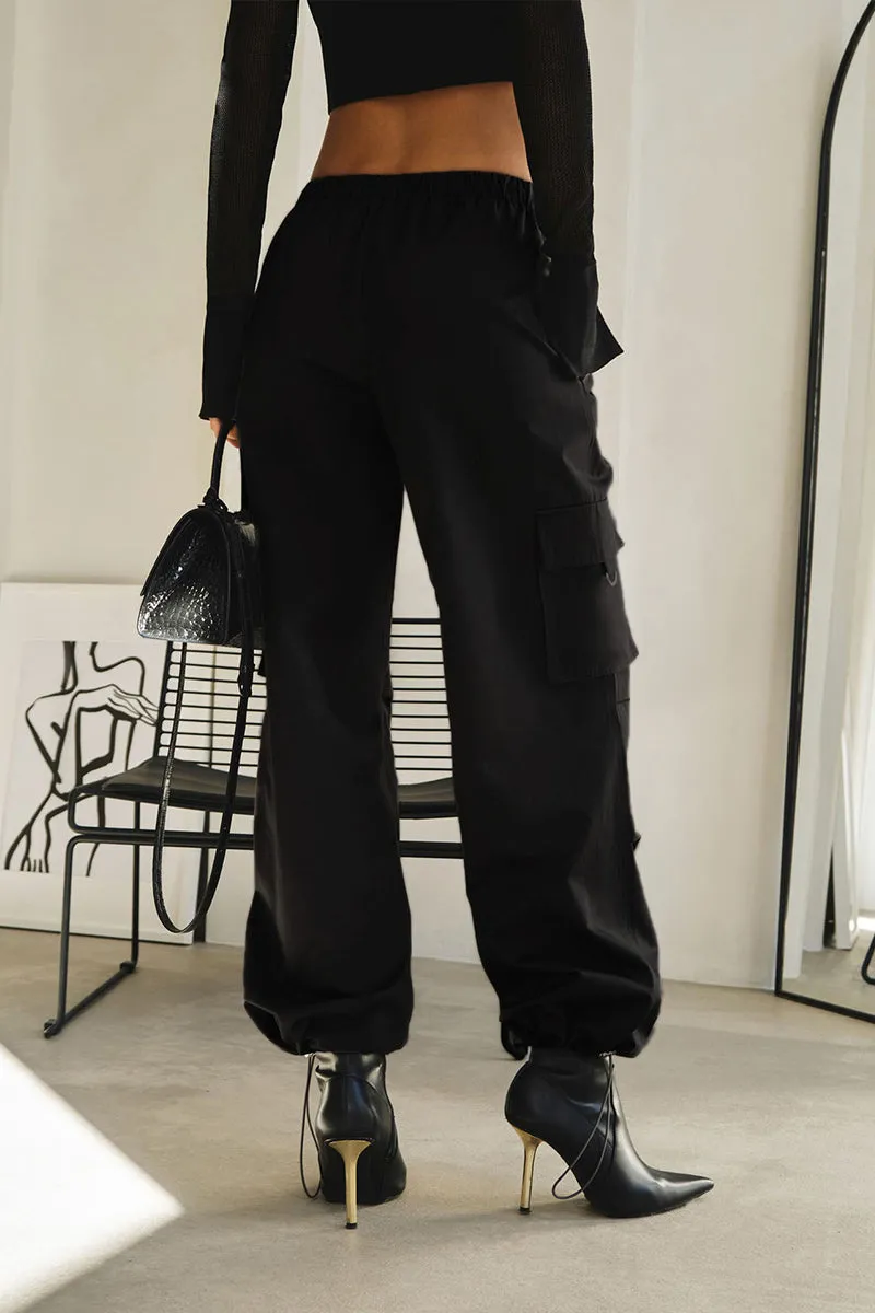 PNY40108 Solid Adjustable Bottom Hem Pants