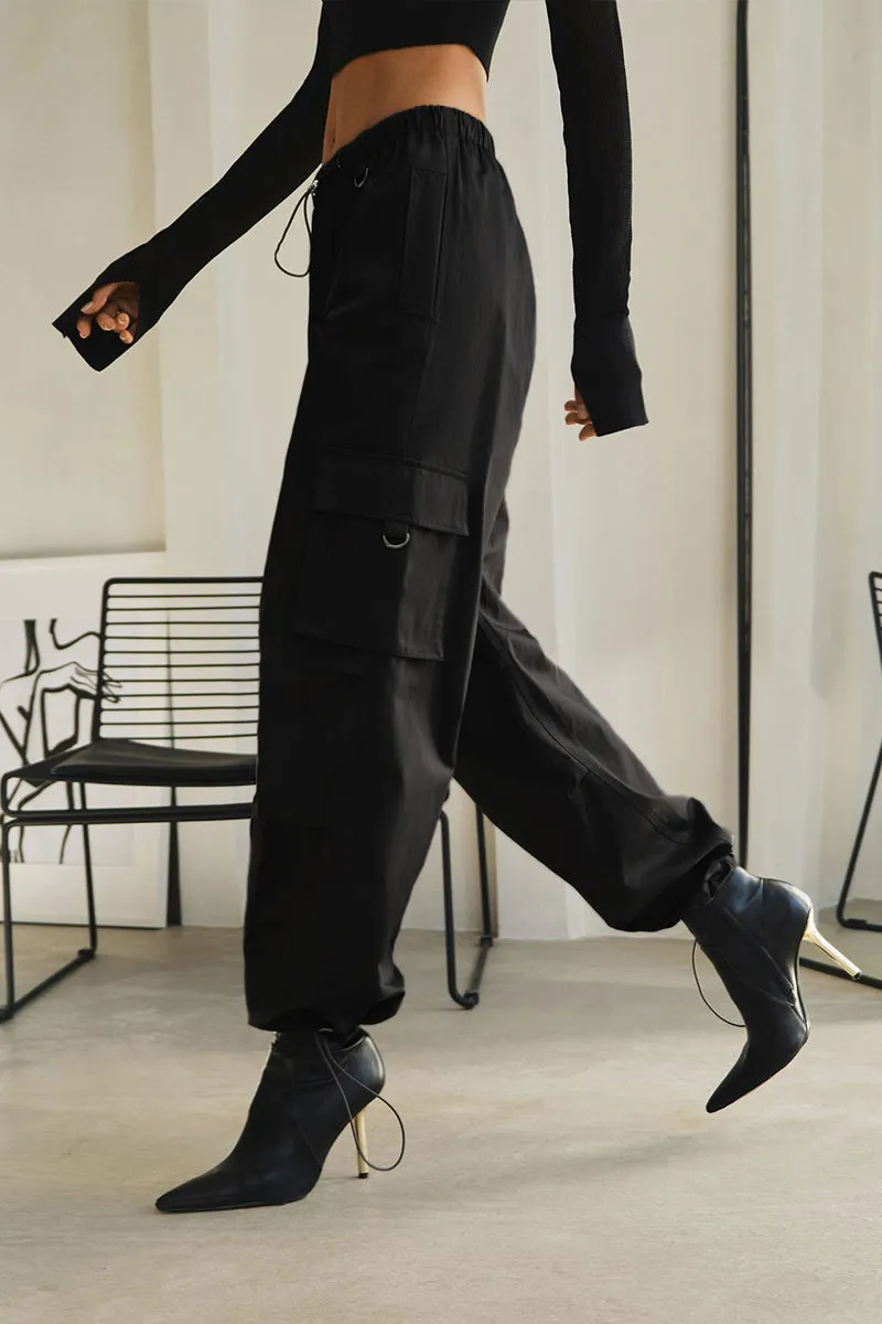 PNY40108 Solid Adjustable Bottom Hem Pants