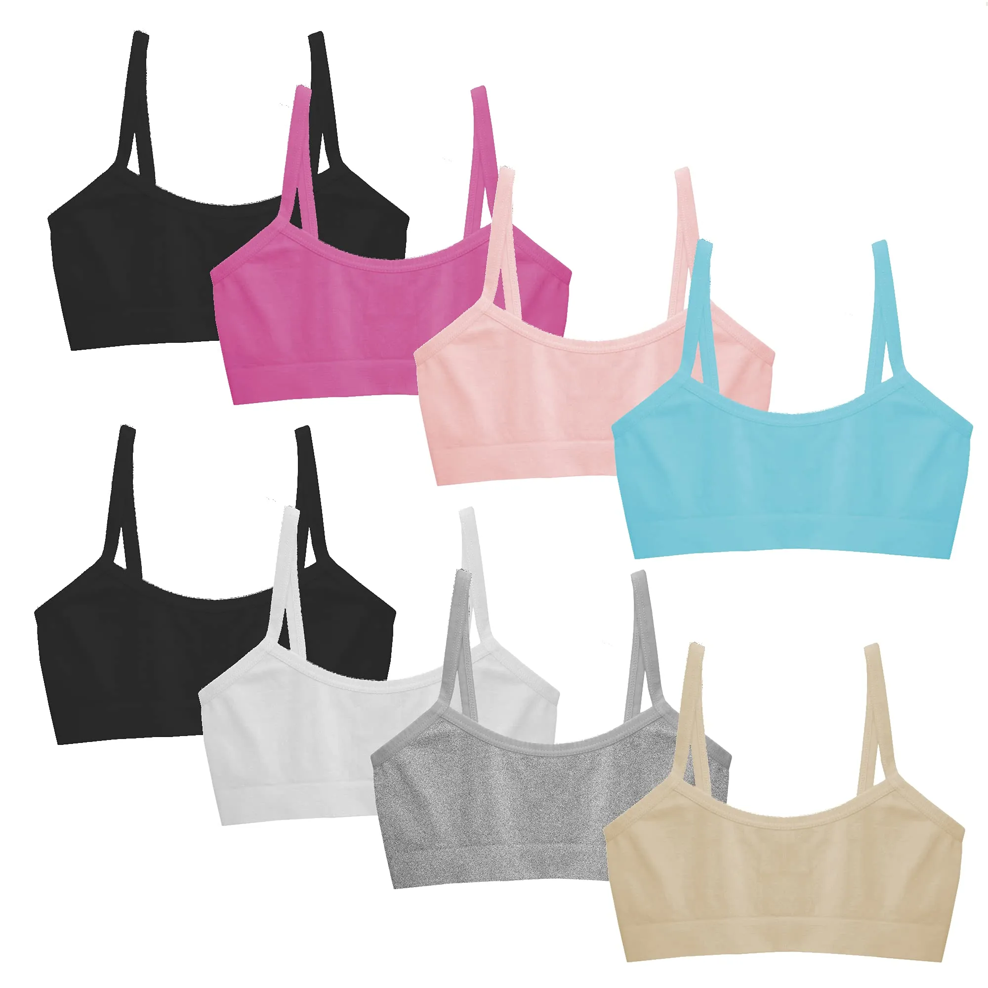 Popular Girls Seamless Training Bra - Crop Training Bras for Girls. Best Girls Sports Bra. Multi Piece Bra Pack