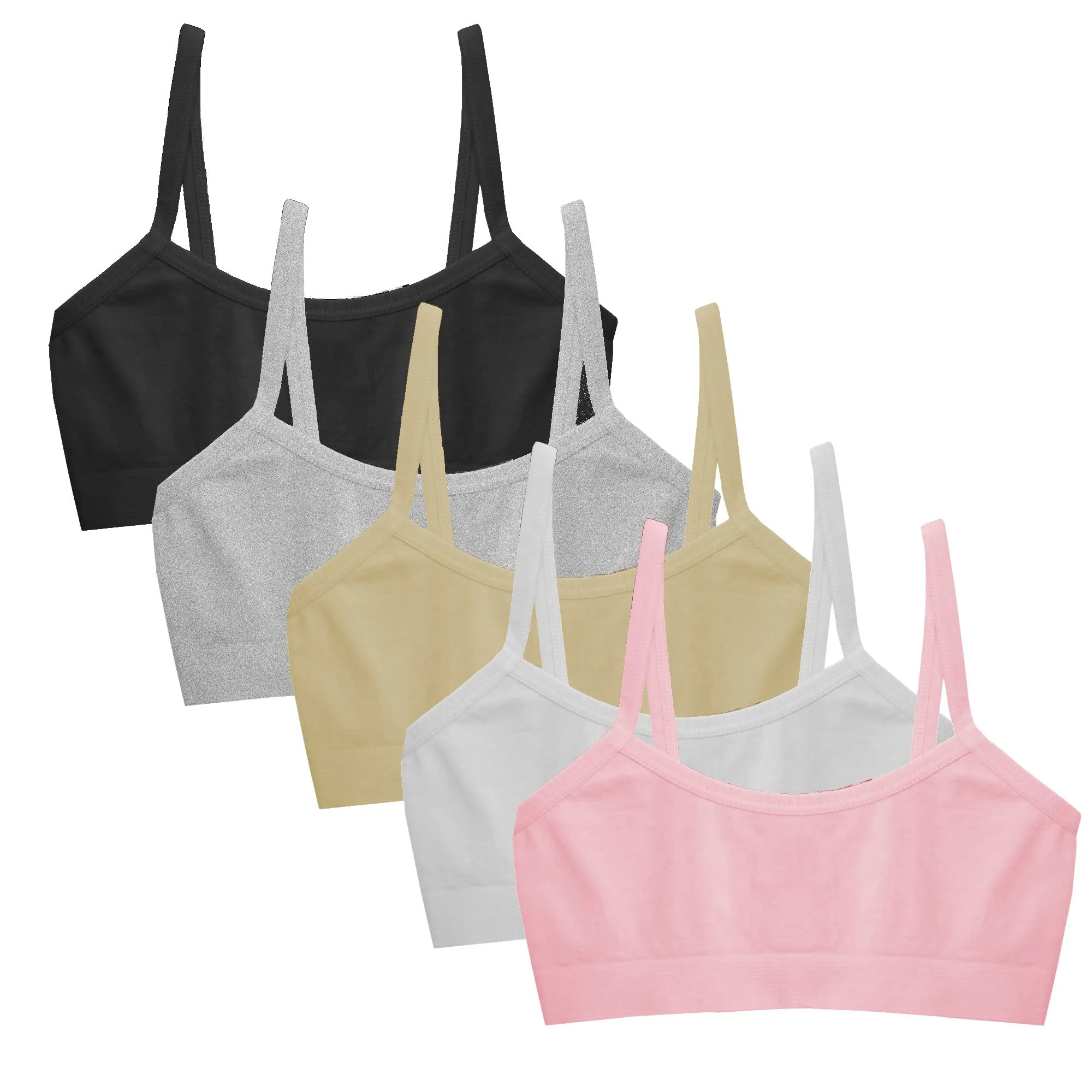 Popular Girls Seamless Training Bra - Crop Training Bras for Girls. Best Girls Sports Bra. Multi Piece Bra Pack