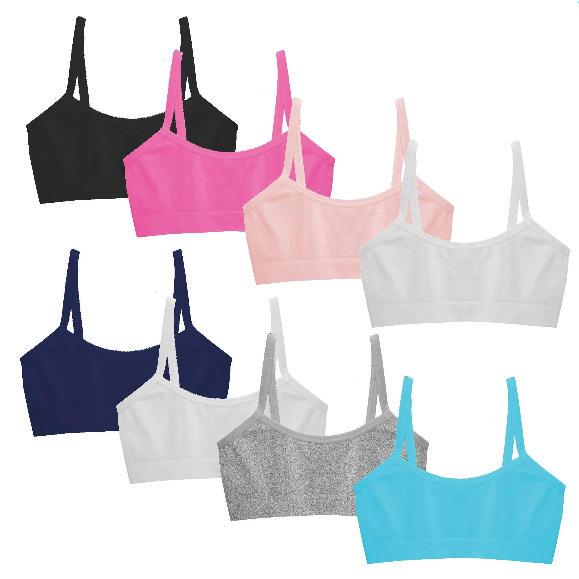 Popular Girls Seamless Training Bra - Crop Training Bras for Girls. Best Girls Sports Bra. Multi Piece Bra Pack