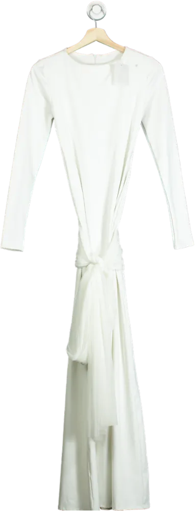 Port De Bras White Long Sleeve Dress UK S