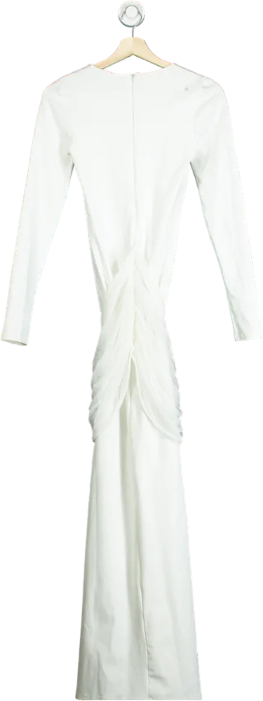 Port De Bras White Long Sleeve Dress UK S