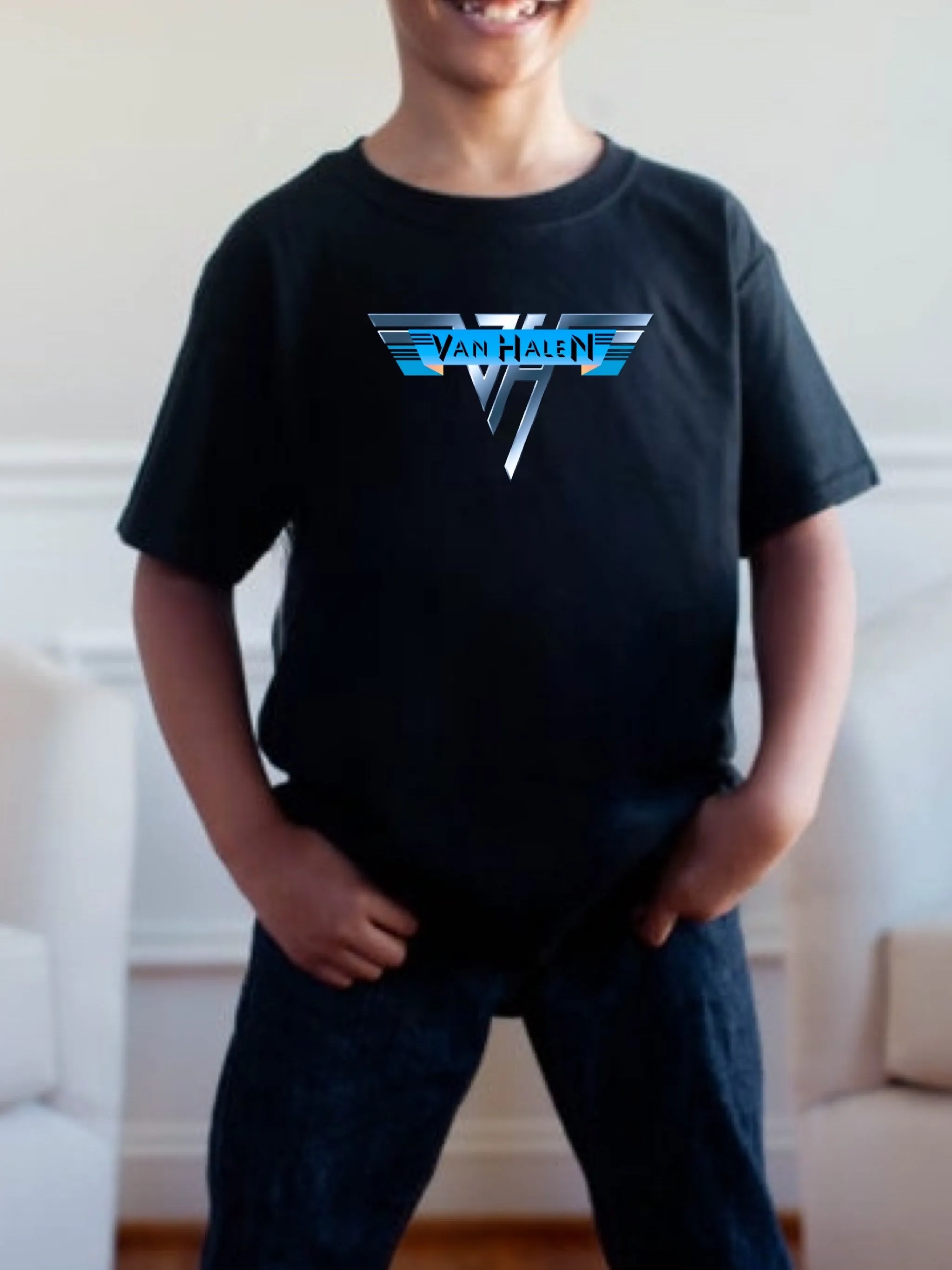 Pre order VAN HALEN LOGO tee (tee as pictured ) 1.5 week -2 week Tat
