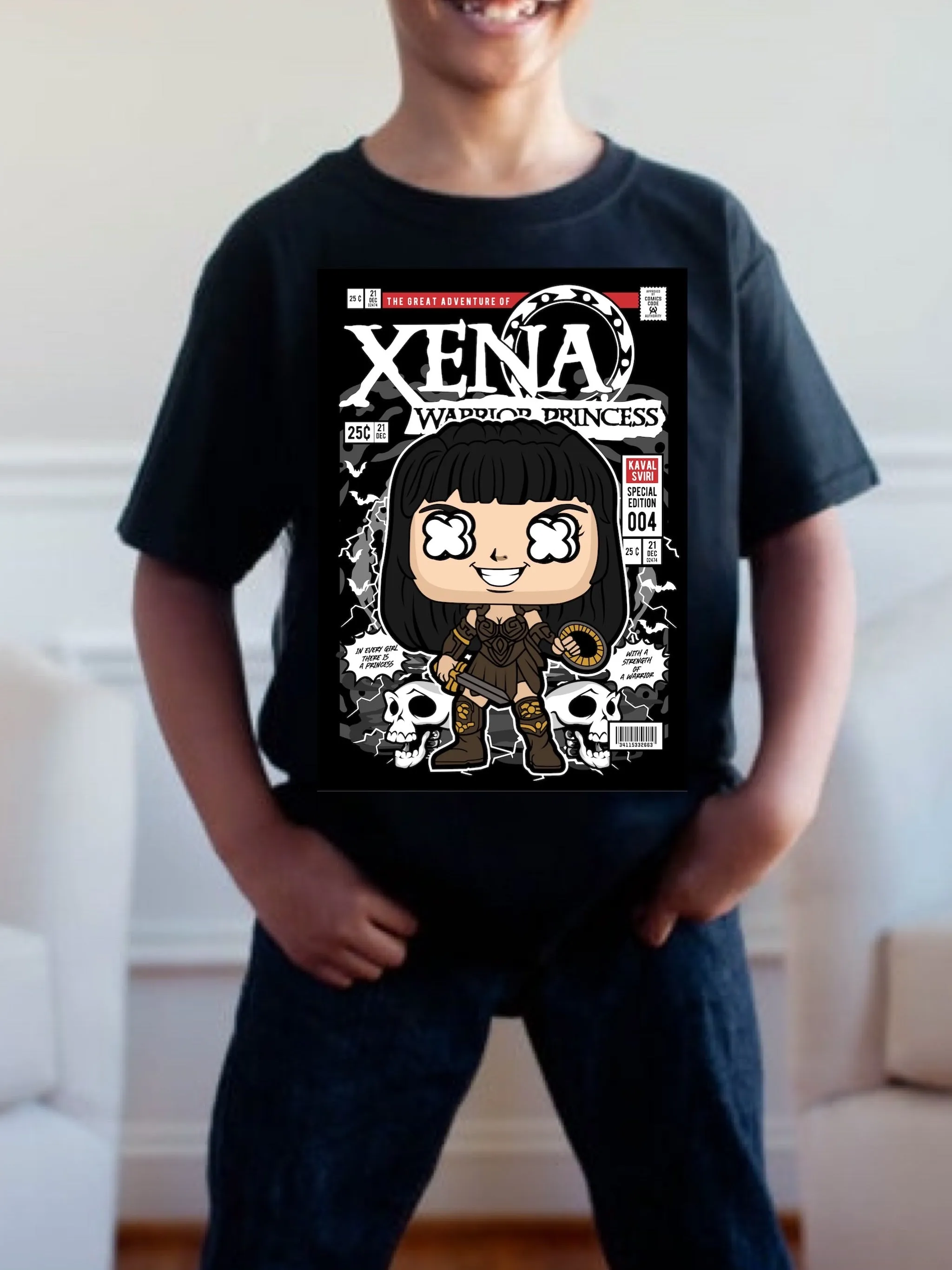 Pre order XENA POP tee (tee as pictured ) 1.5 week -2 week Tat