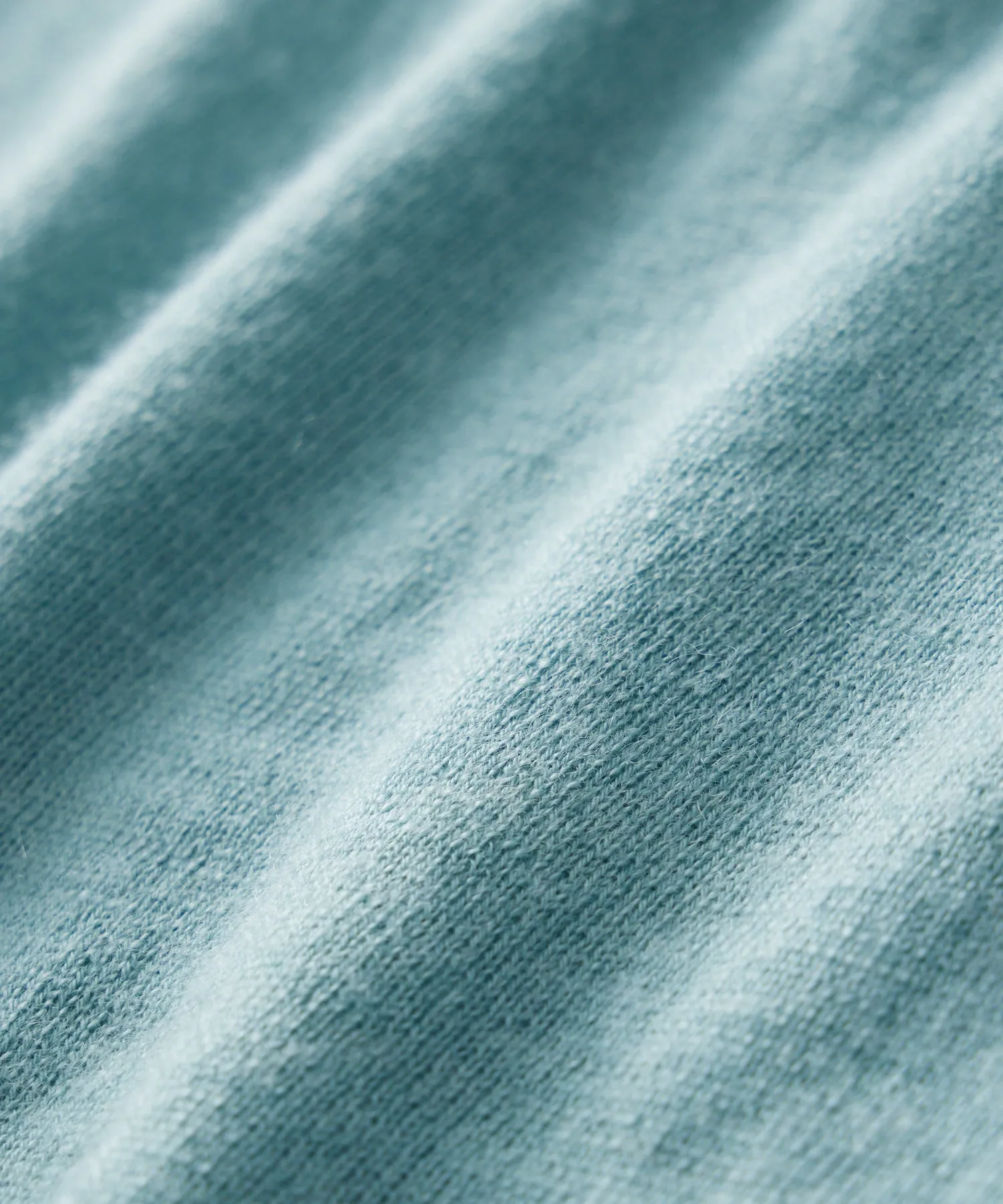 Premium Cashmere Pocket Tee in Oil Blue