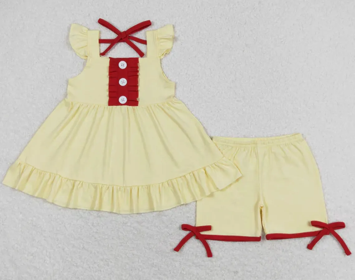 Princess Inspired Ruffle Tunic & Shorts Sets