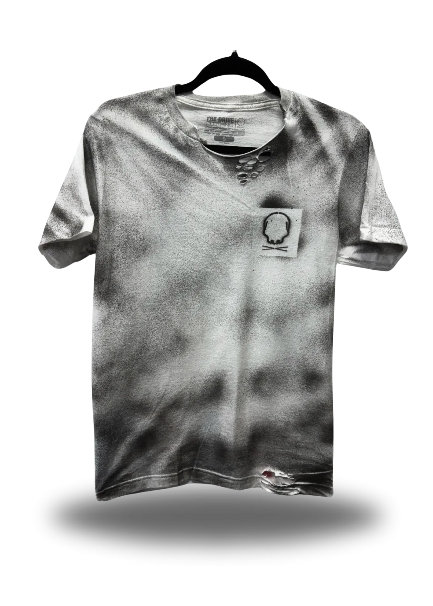 PUNK RED AND BLUE FAFO ROAD RASH WHITE TEE