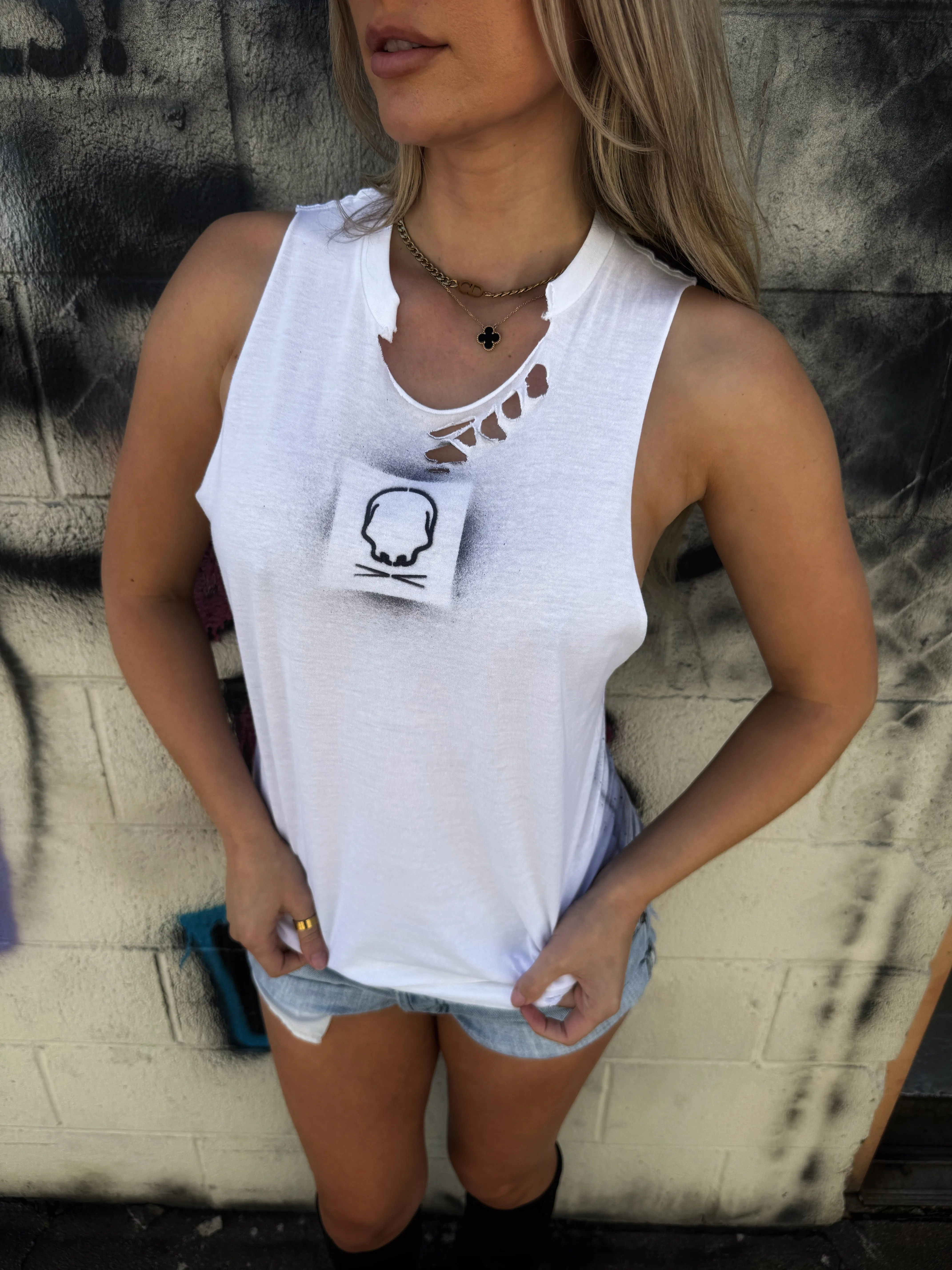 PUNK SKULL OLD SOUL TANK TOP