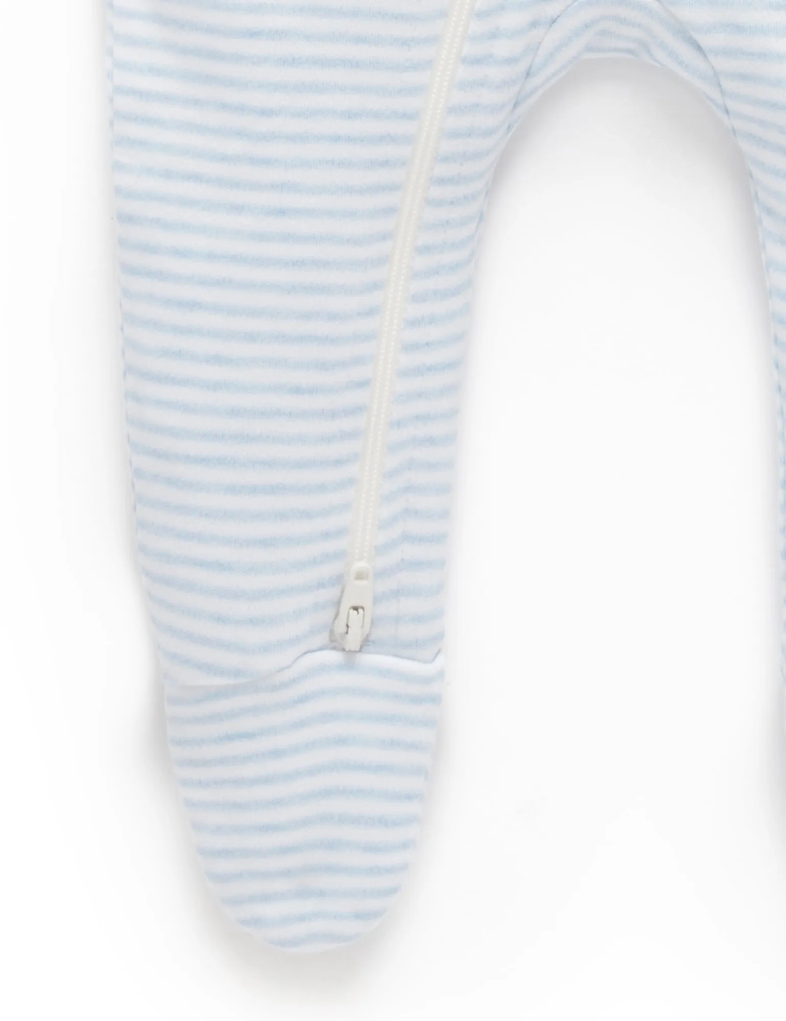 Purebaby Organic Growsuit & Hat Set - Blue Melange Stripe