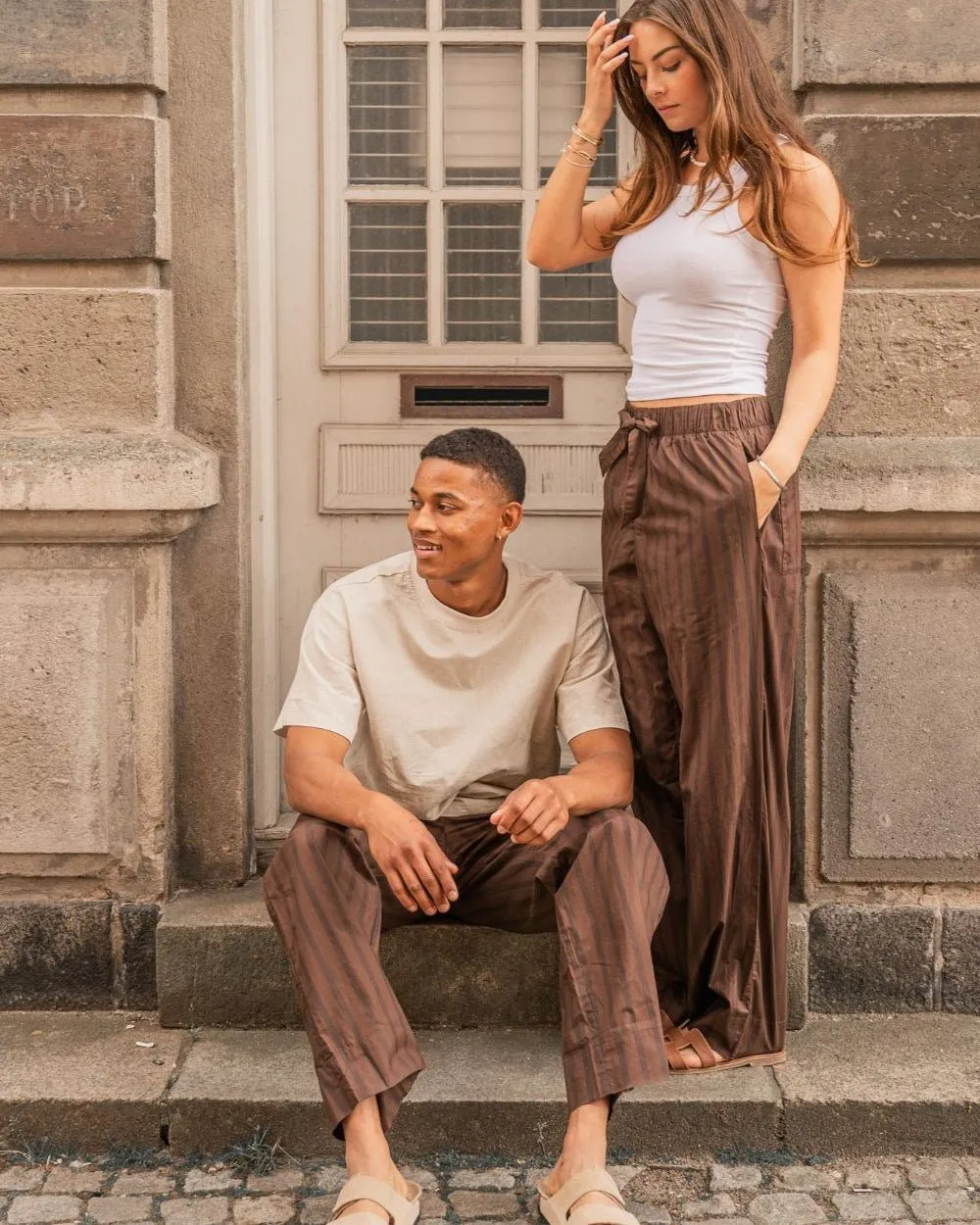 Pyjamas Pants Brown Striped