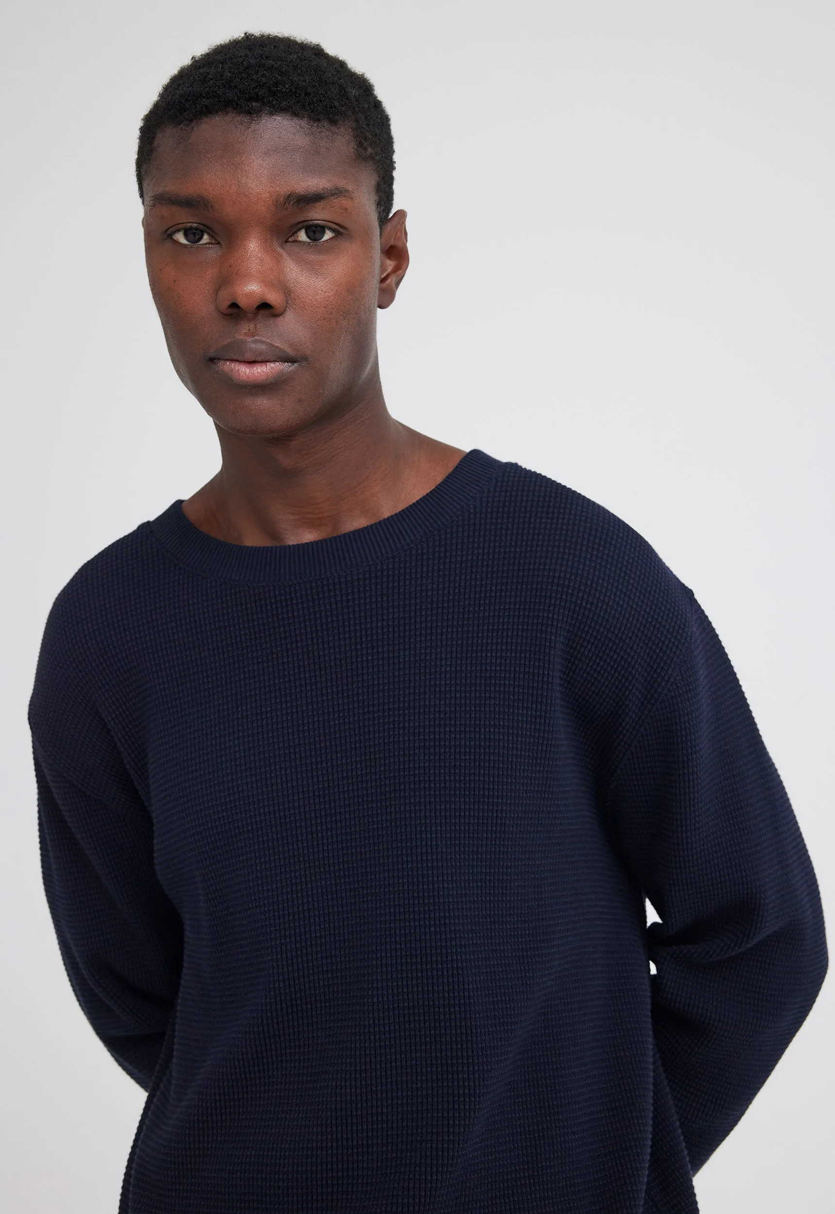 Quad Long Sleeve Tee - Darkest Navy