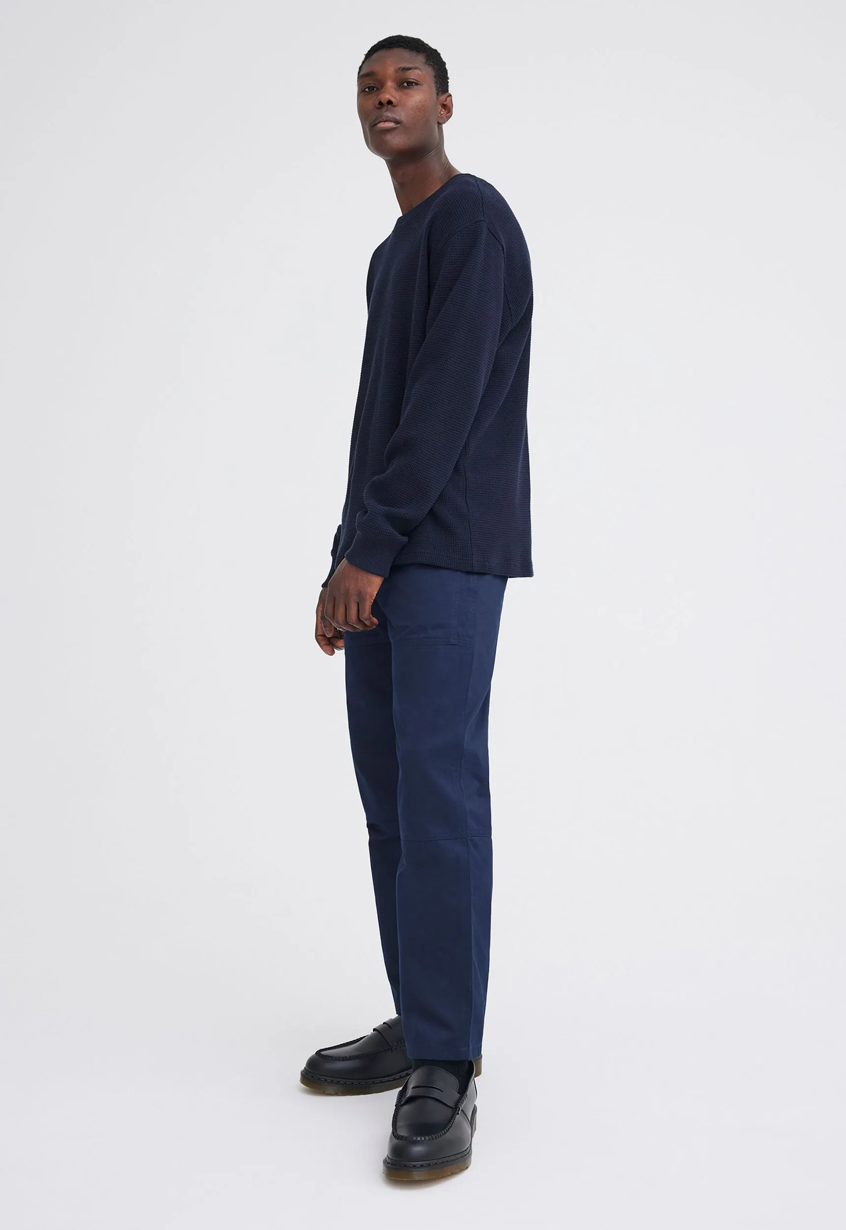 Quad Long Sleeve Tee - Darkest Navy
