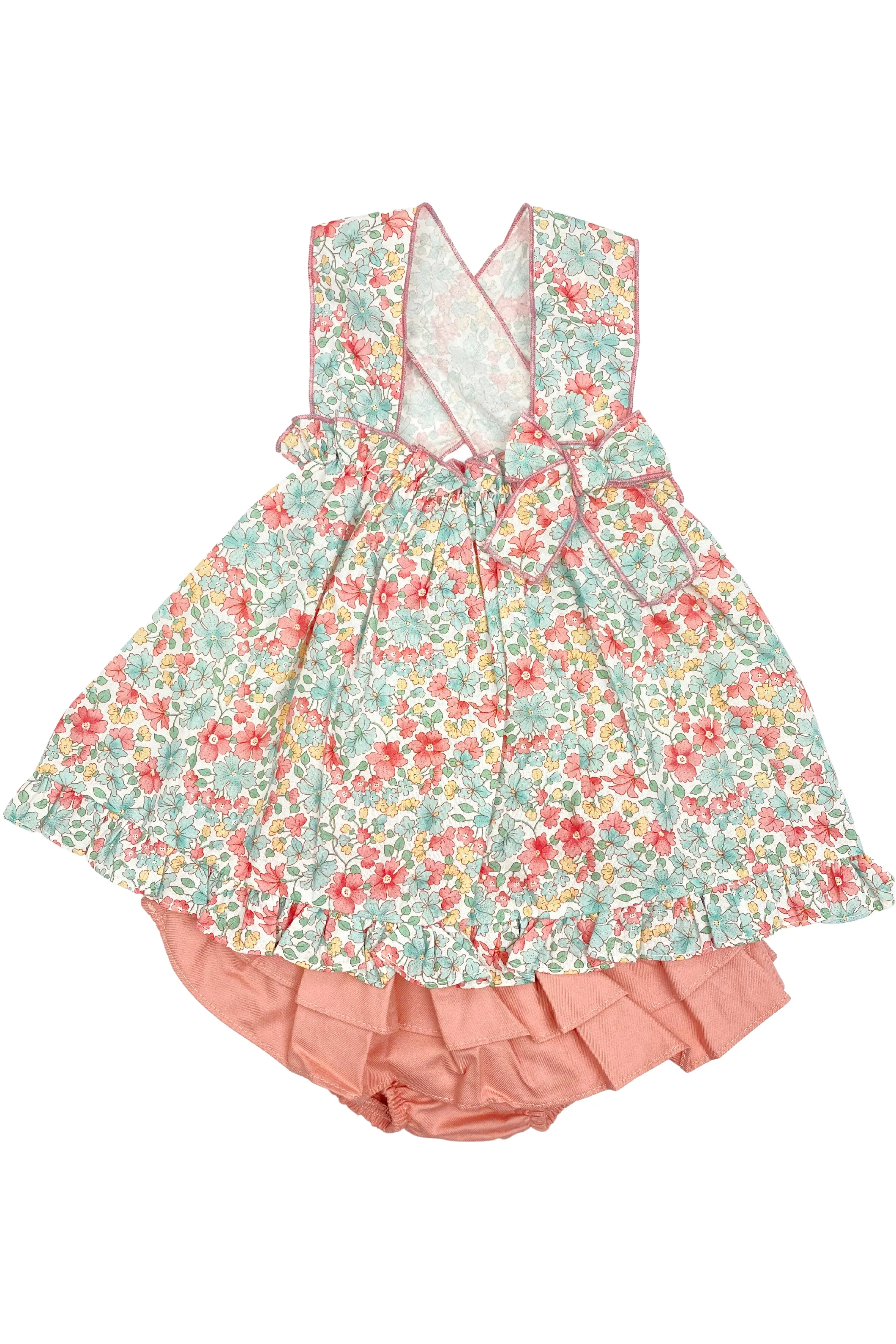 "Della" Dusky Pink Floral Blouse & Skirt