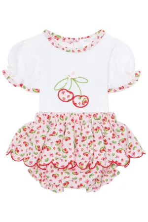 "Lulu" Pink Cherry Top & Bloomers