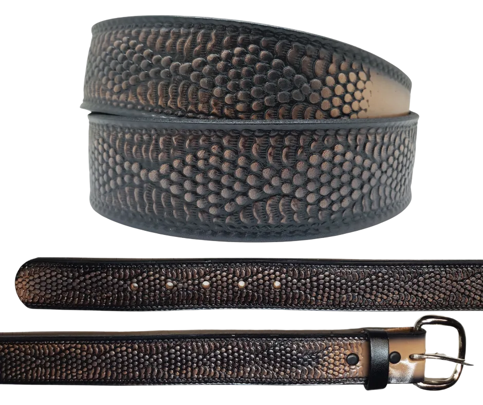 "The Diamondback" Name Leather Belt   "Quick Ship"