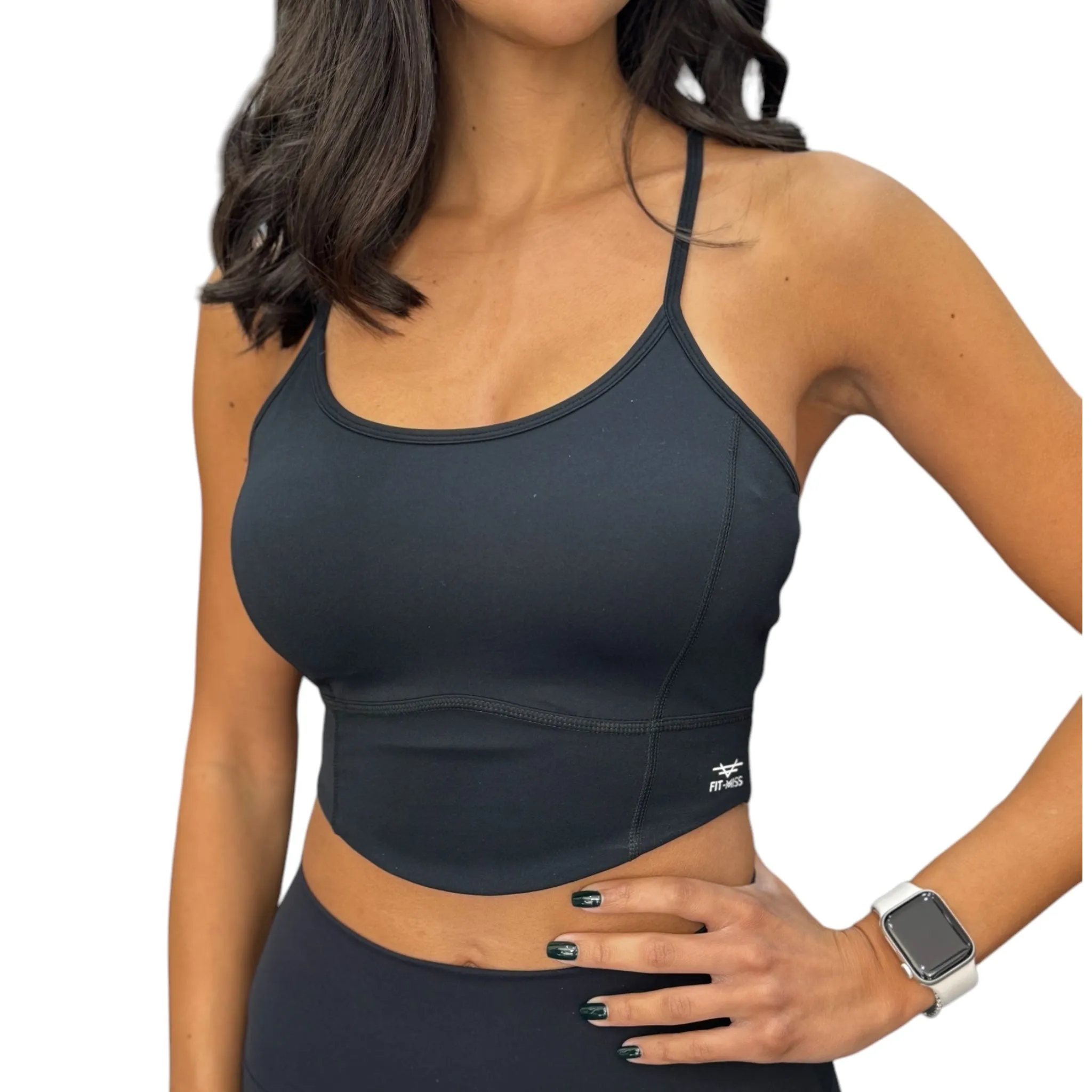 Radiant Padded Crop Top - Black
