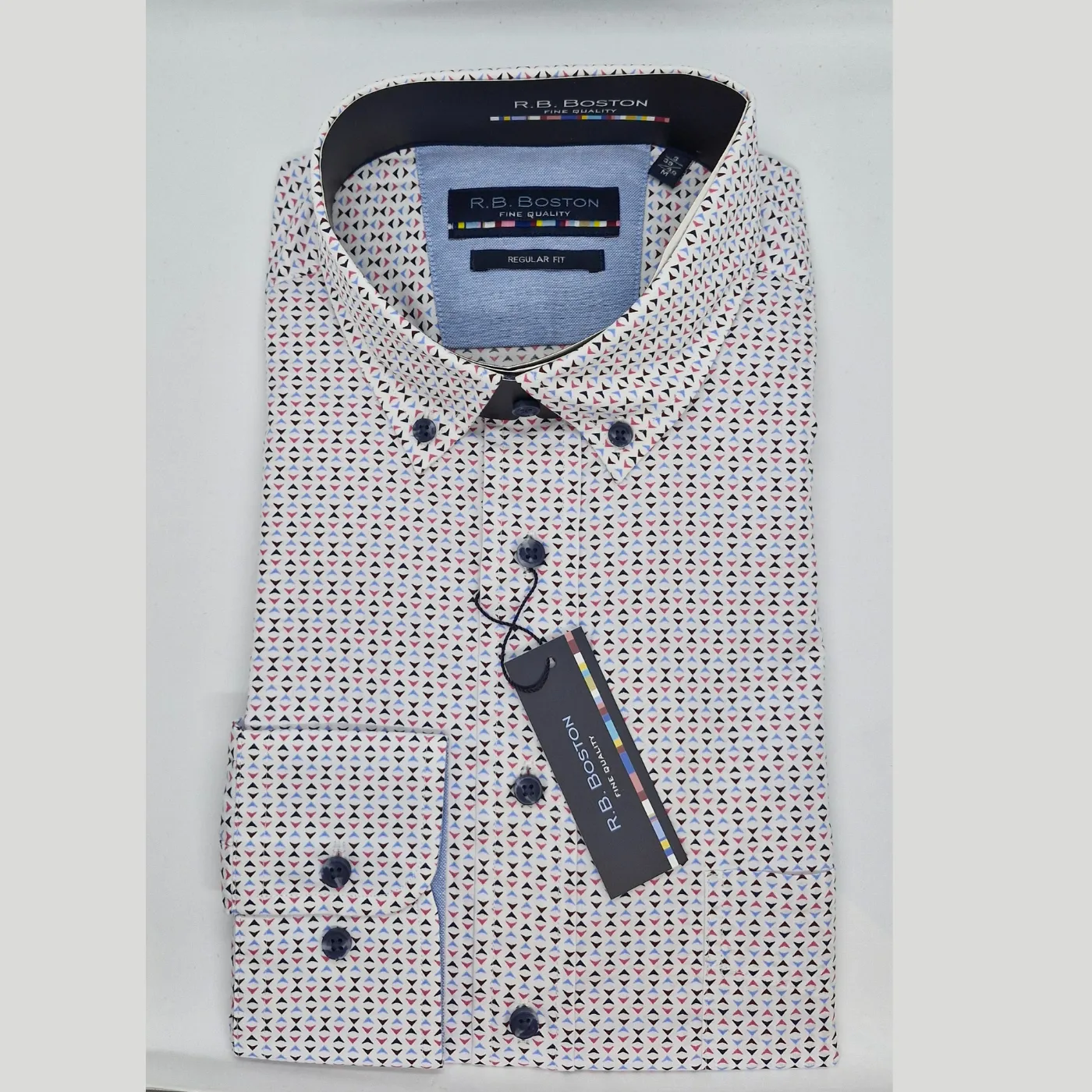 R.B.Boston Geometric Print L/S Shirt