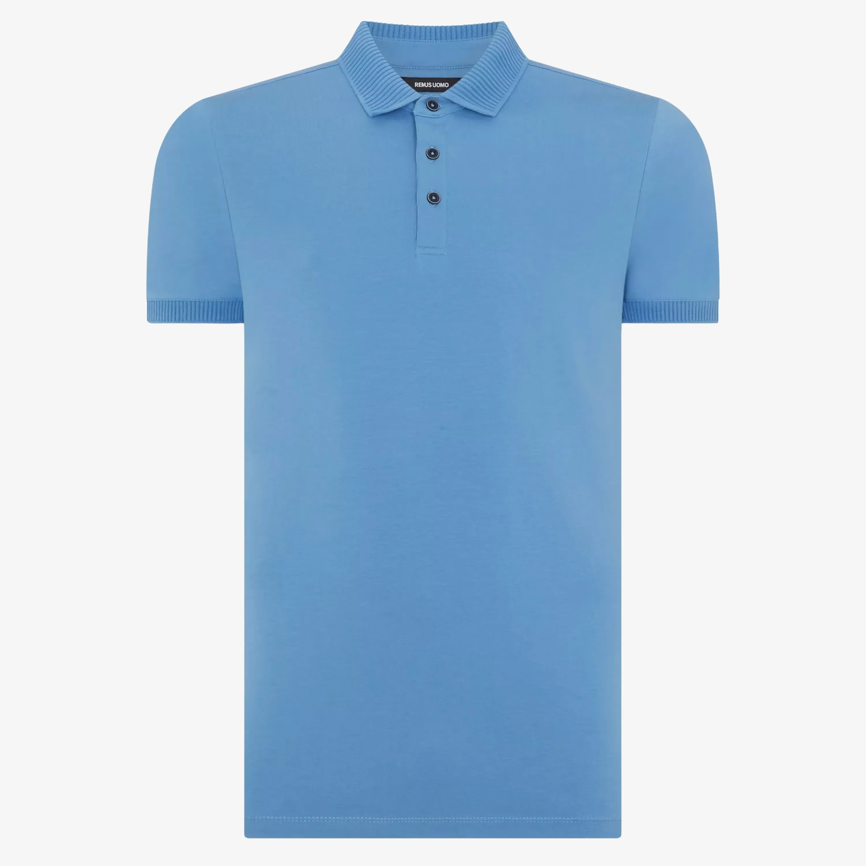 Remus Tapered Fit Cotton-Stretch Polo Shirt - Sky Blue