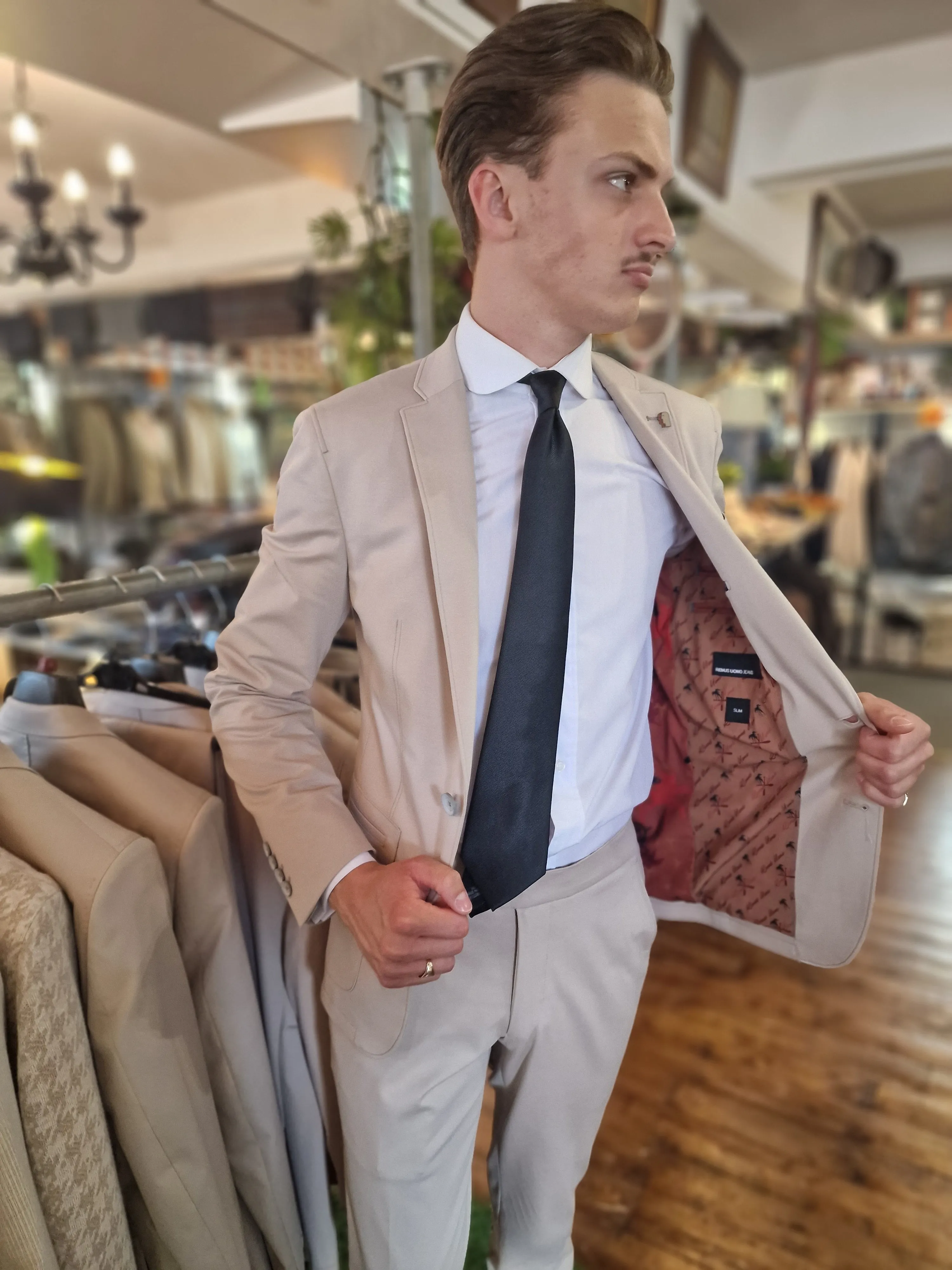 Remus Uomo Favian Beige Blazer