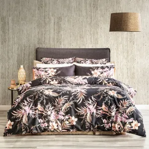 Renee Taylor 300 TC Cotton Reversible Quilt cover Set - Grevillea Onyx
