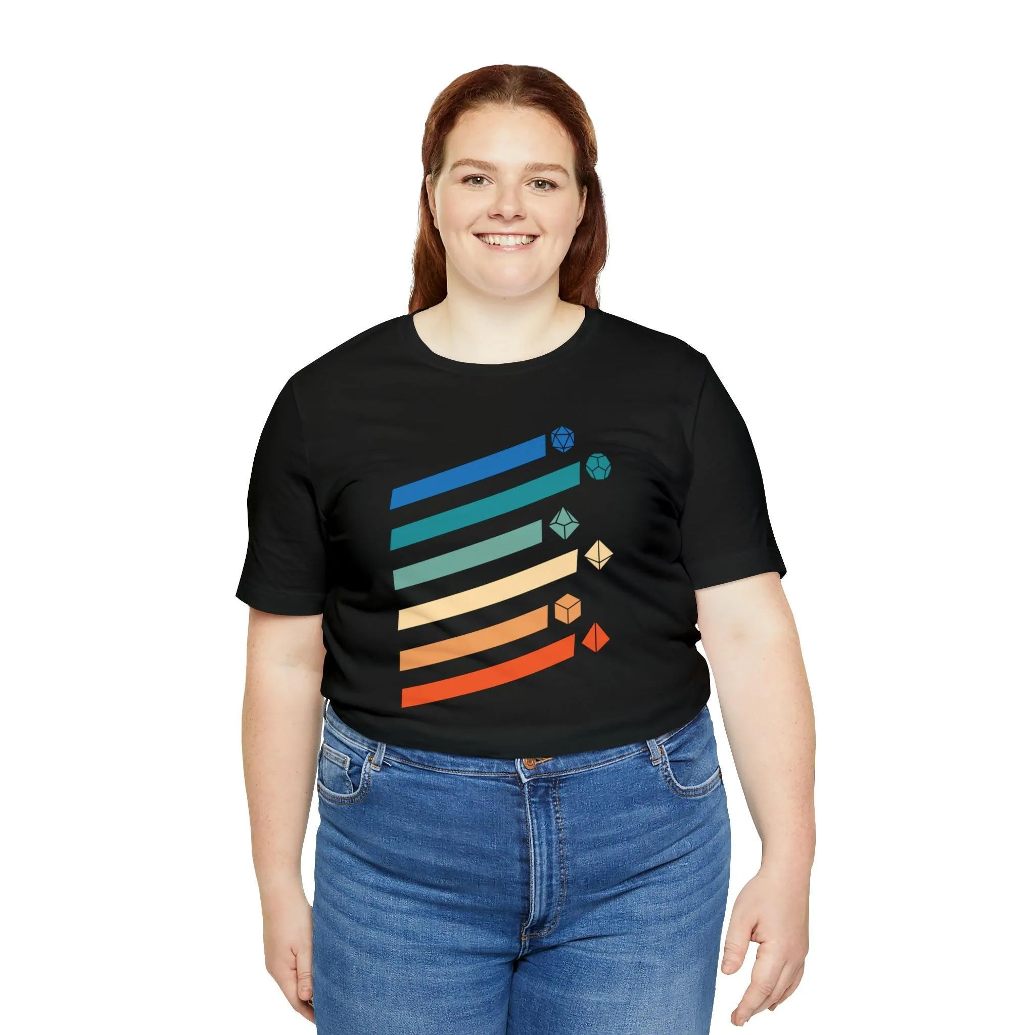 Retro Polyhedral dice Tee | DM shirt | Dungeon Master gift | dnd tshirt | Gaming shirt | dungeons and dragons Short Sleeve Tee rpg shirt