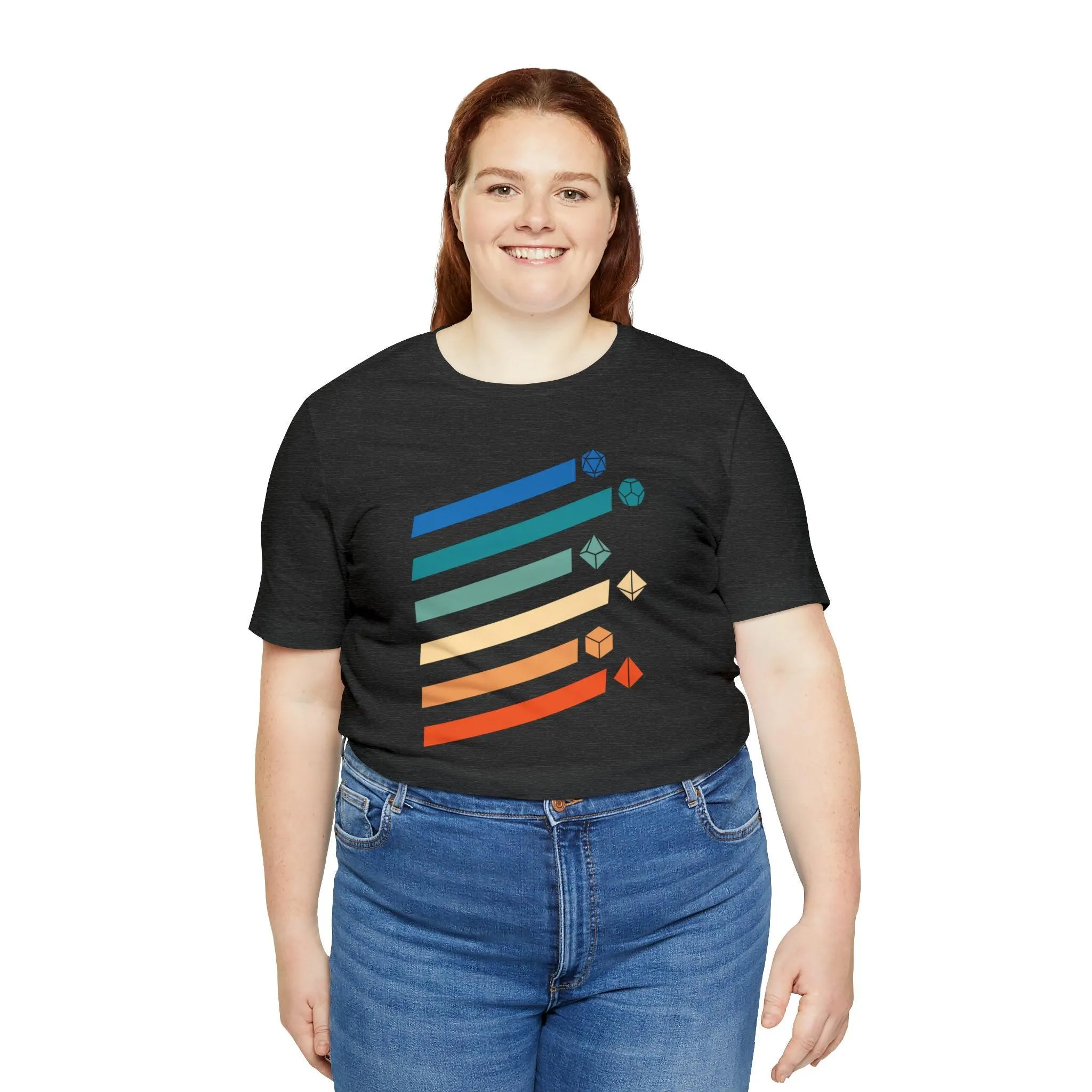 Retro Polyhedral dice Tee | DM shirt | Dungeon Master gift | dnd tshirt | Gaming shirt | dungeons and dragons Short Sleeve Tee rpg shirt