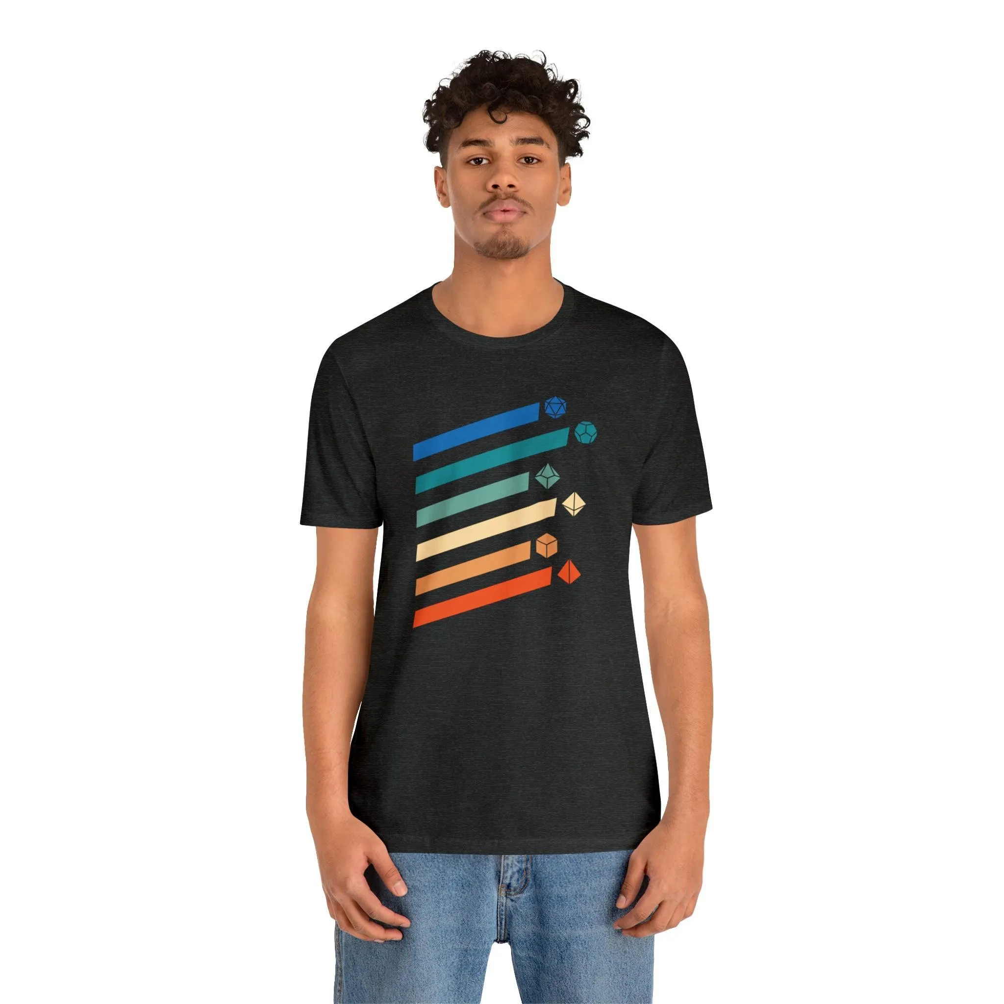 Retro Polyhedral dice Tee | DM shirt | Dungeon Master gift | dnd tshirt | Gaming shirt | dungeons and dragons Short Sleeve Tee rpg shirt