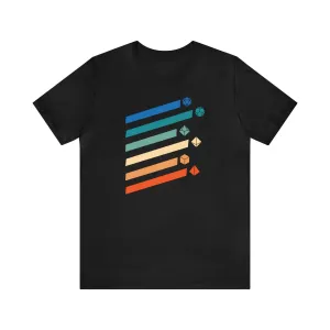 Retro Polyhedral dice Tee | DM shirt | Dungeon Master gift | dnd tshirt | Gaming shirt | dungeons and dragons Short Sleeve Tee rpg shirt