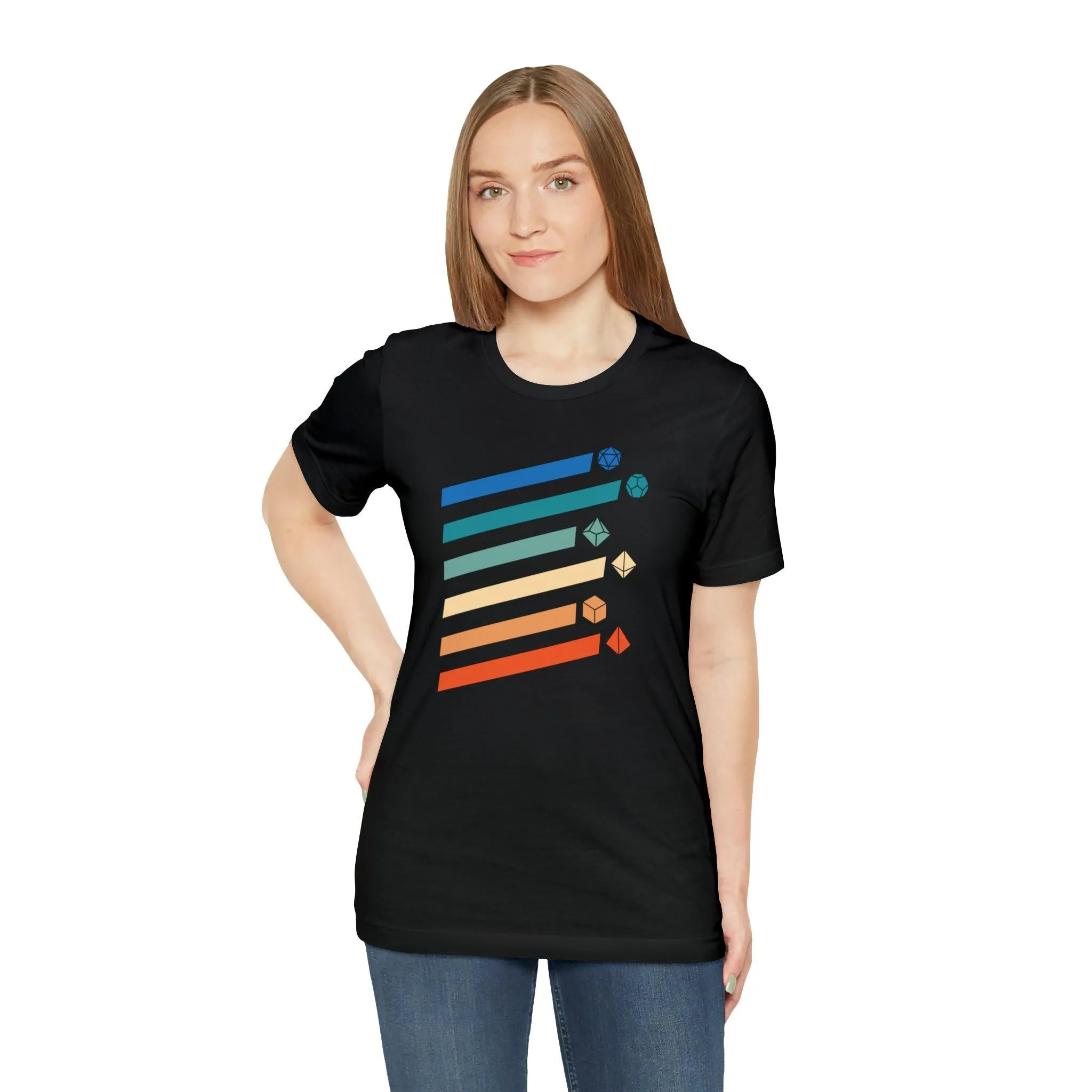 Retro Polyhedral dice Tee | DM shirt | Dungeon Master gift | dnd tshirt | Gaming shirt | dungeons and dragons Short Sleeve Tee rpg shirt