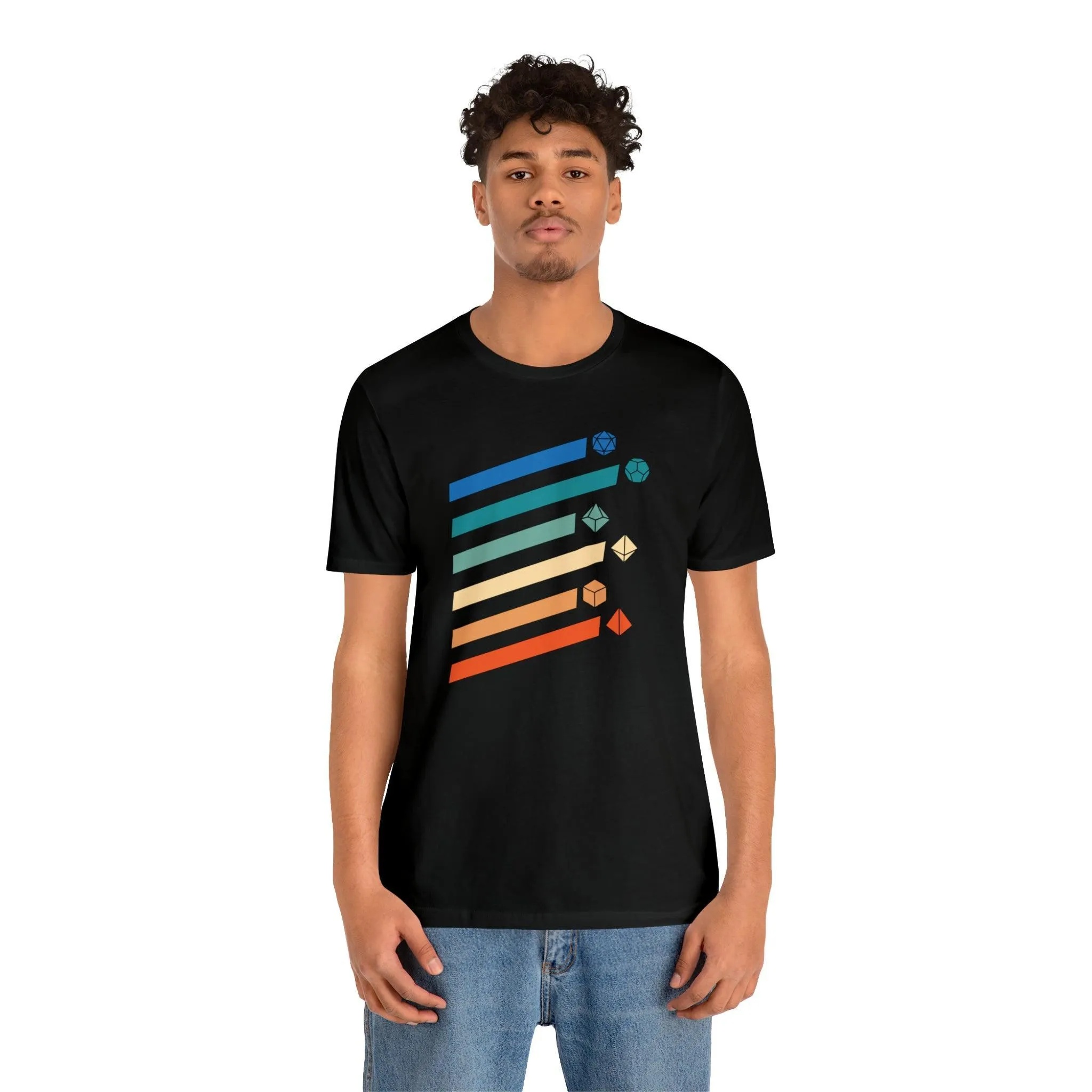 Retro Polyhedral dice Tee | DM shirt | Dungeon Master gift | dnd tshirt | Gaming shirt | dungeons and dragons Short Sleeve Tee rpg shirt