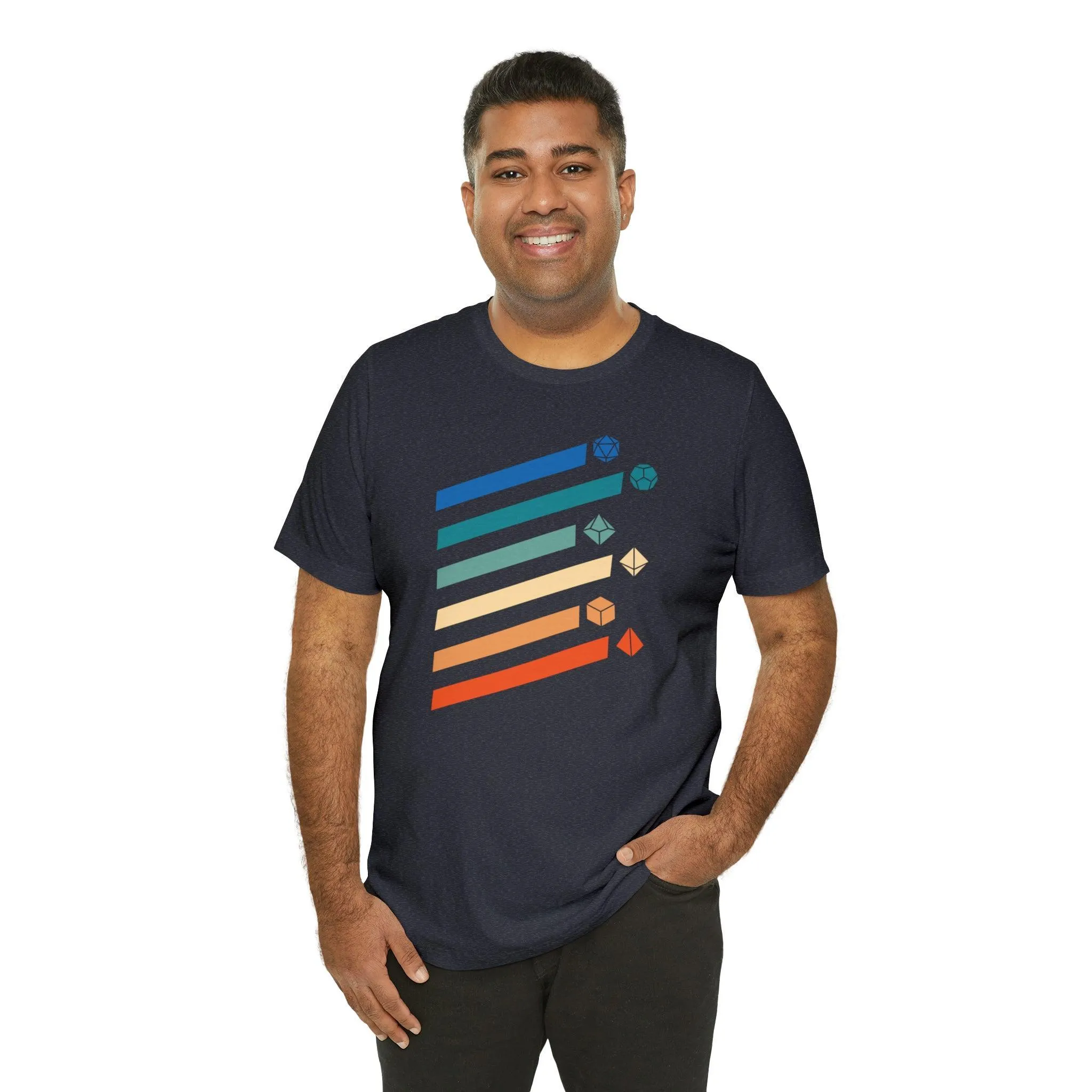 Retro Polyhedral dice Tee | DM shirt | Dungeon Master gift | dnd tshirt | Gaming shirt | dungeons and dragons Short Sleeve Tee rpg shirt