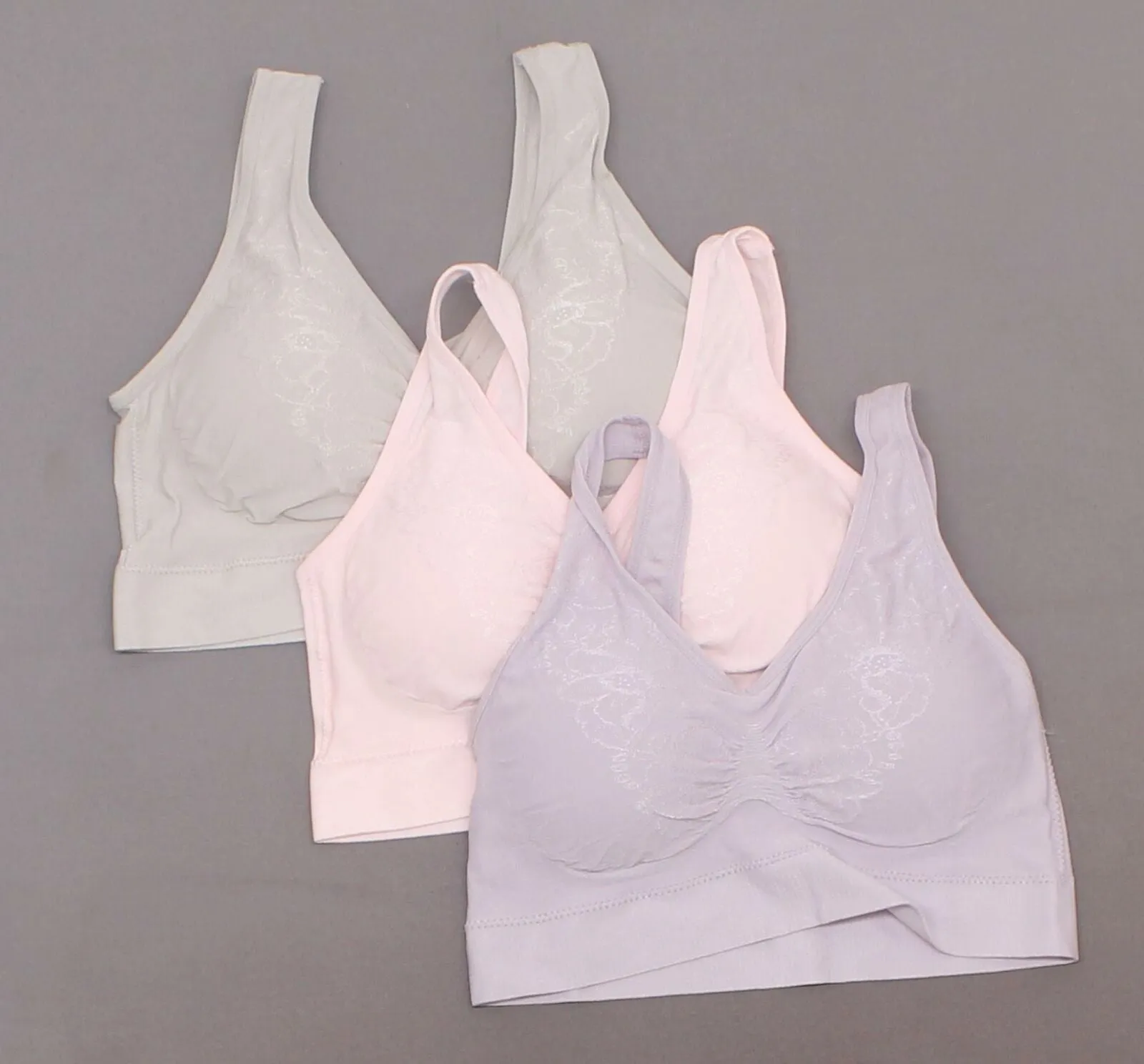 Rhonda Shear 3 Pack Jacquard Ahh Bras With Removable Pads