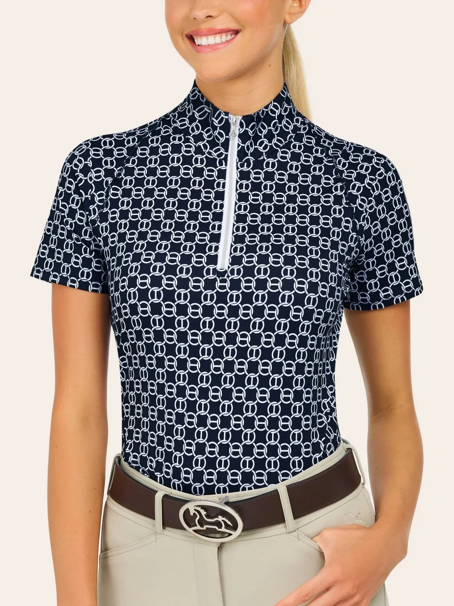 RJ Classics Lucy 1/4 Zip Short Sleeve Shirt