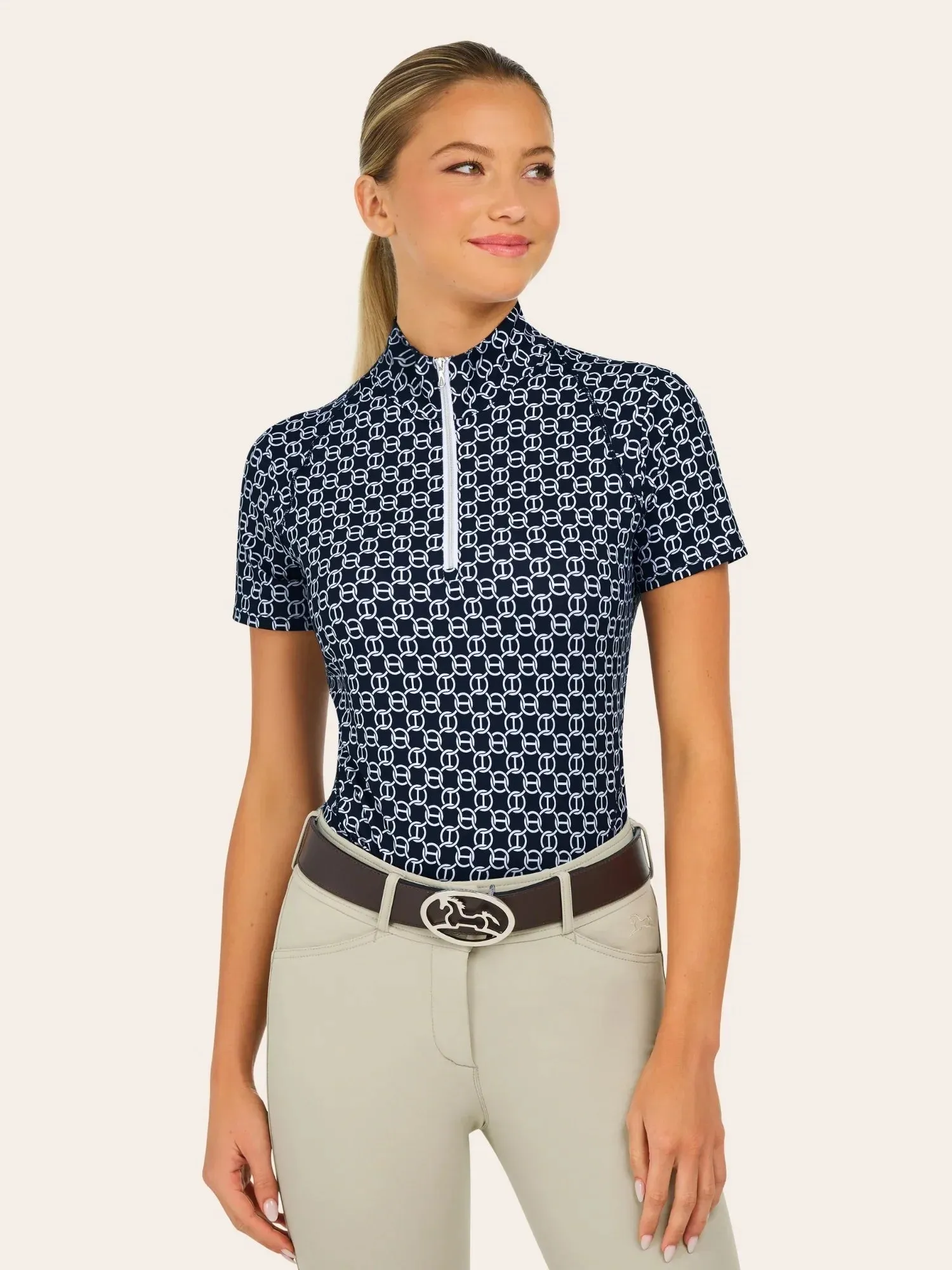 RJ Classics Lucy 1/4 Zip Short Sleeve Shirt