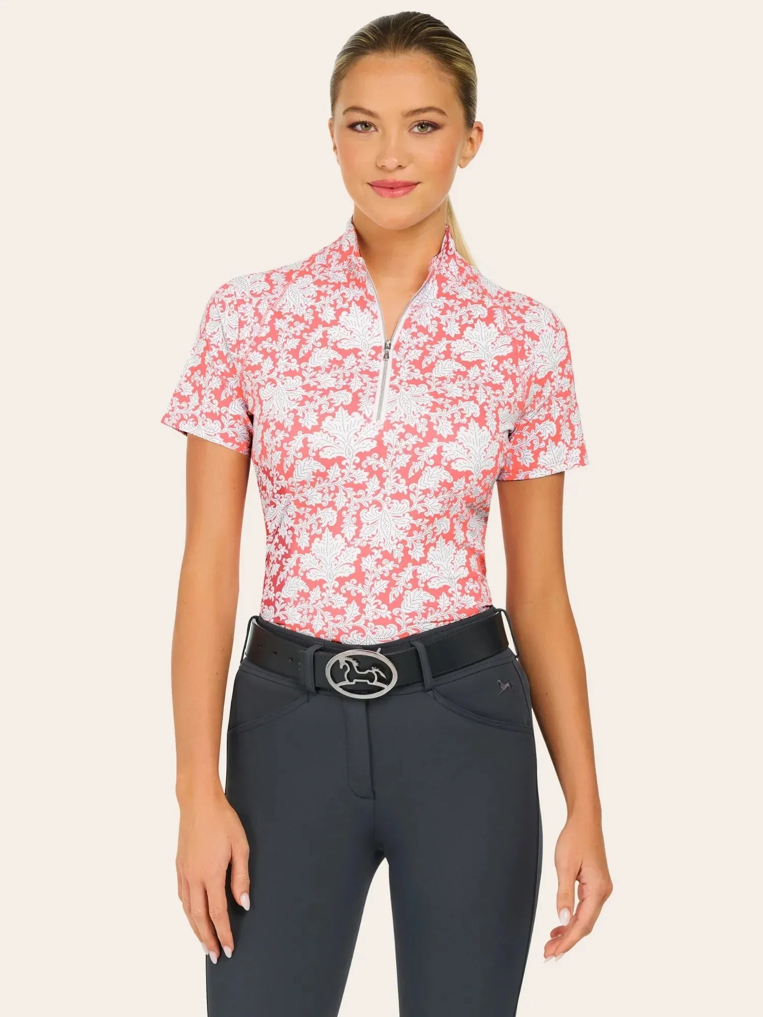 RJ Classics Lucy 1/4 Zip Short Sleeve Shirt