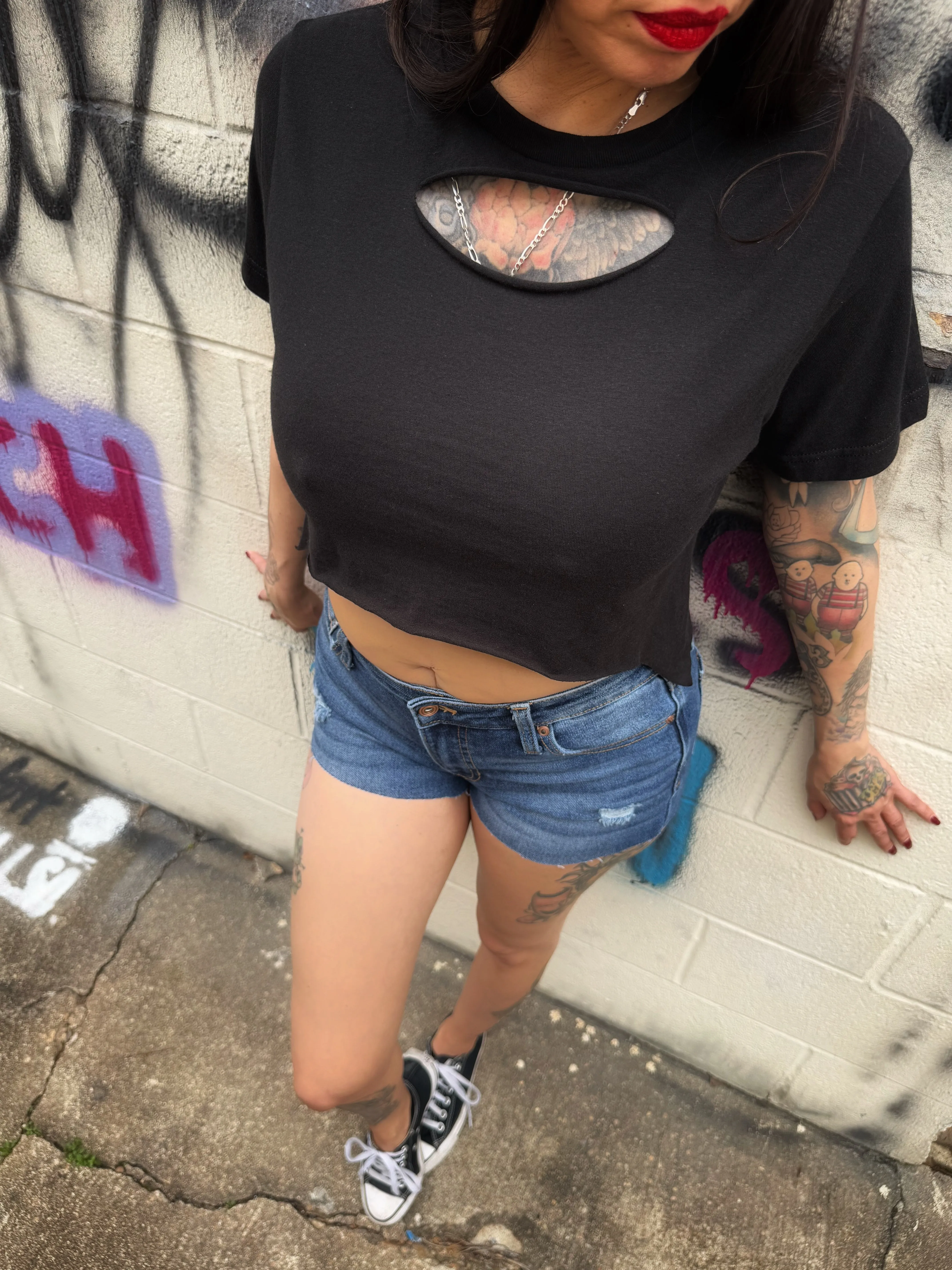ROAD RASH BLACK CROP TOP 3.0