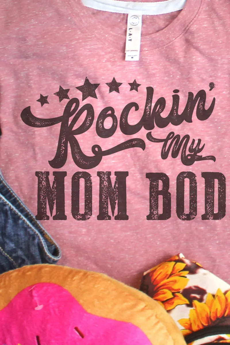 Rockin' My Mom Bod Melange Jersey Tee