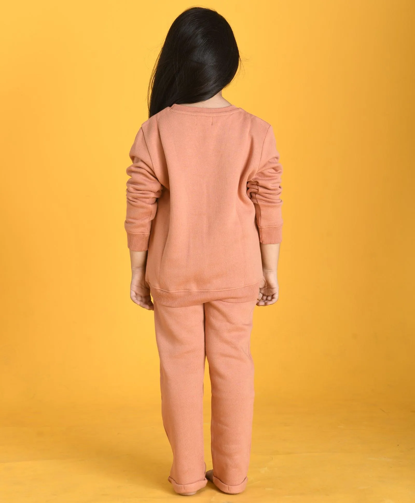 SAND BOW SWEATSHIRT JOGGER SET D (FLEECE)