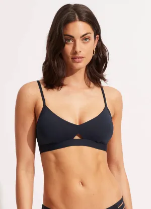 Seafolly Hybrid Bralette Bikini Top - True Navy
