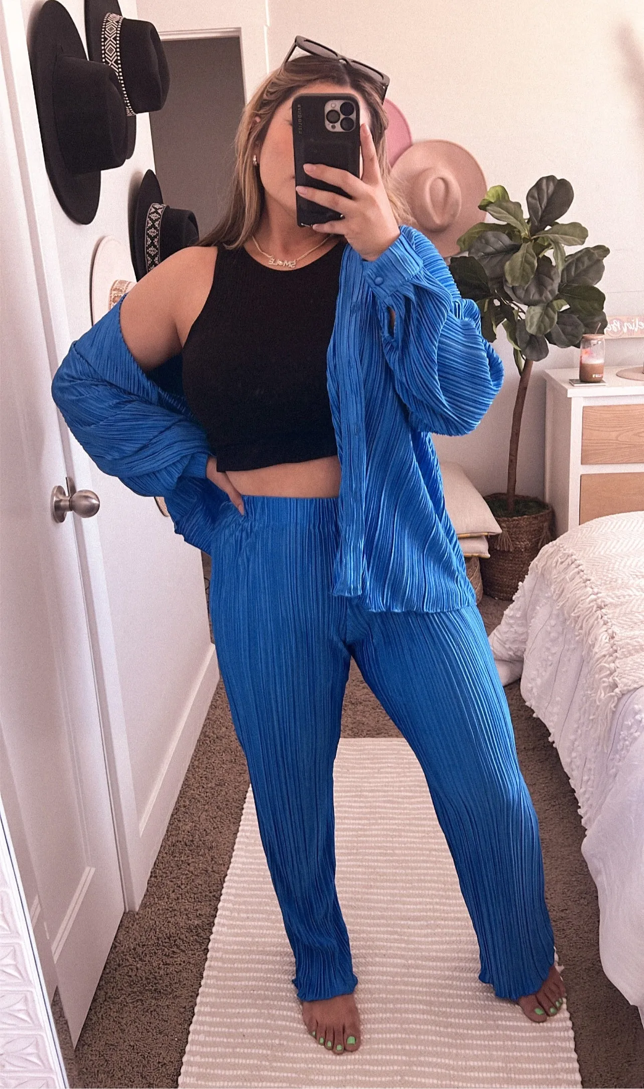 self made pleaded pants