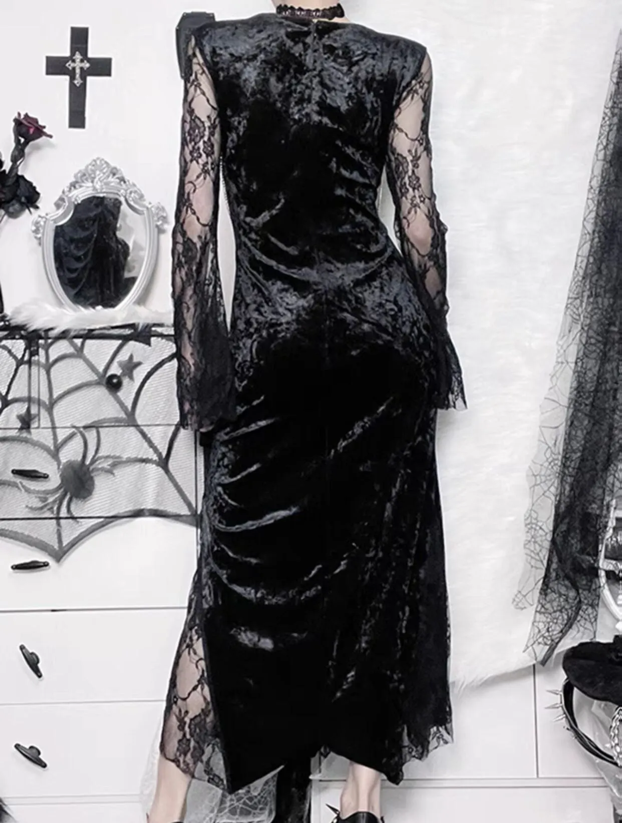 Sexy lace fishtail skirt YC2016