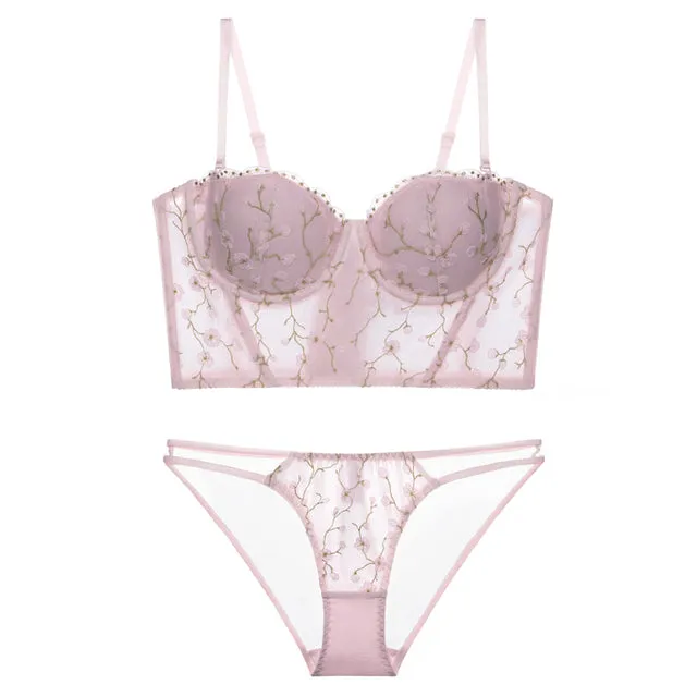Sexy Women Bra Pants Prevent Sagging Lingerie Sets