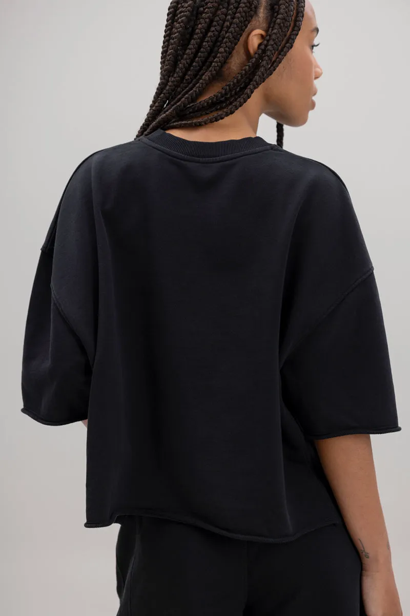Short Sleeve Sweat Black