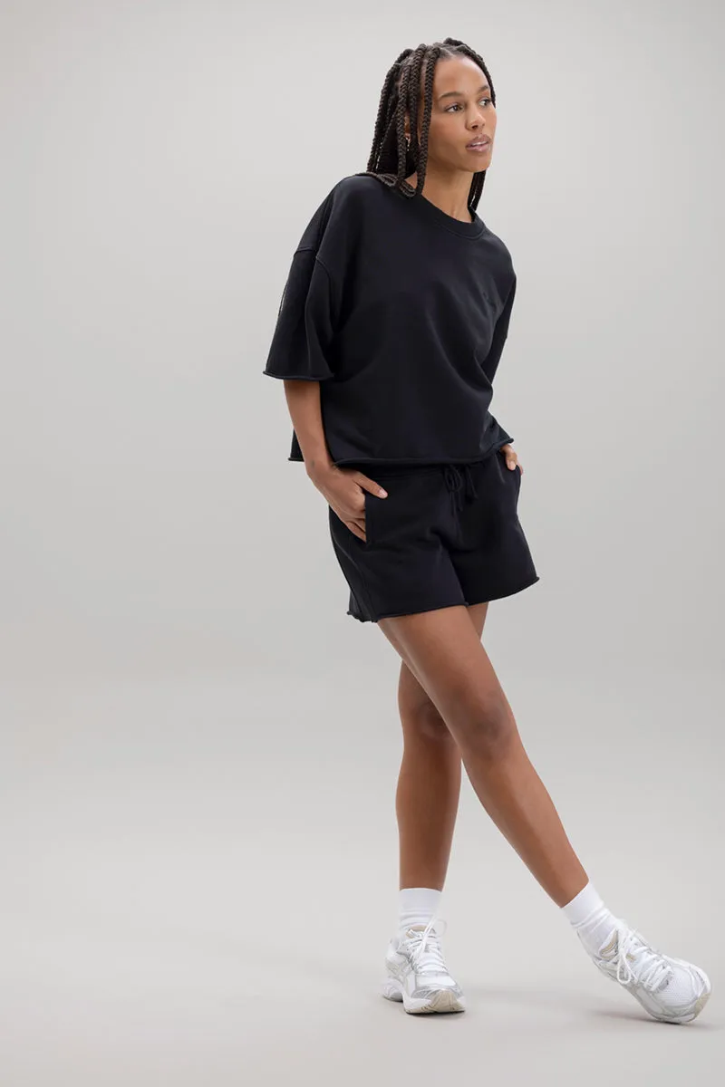 Short Sleeve Sweat Black