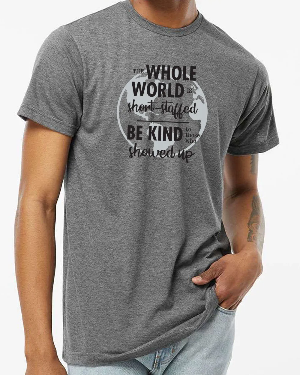Short Staffed World Tee Shirt