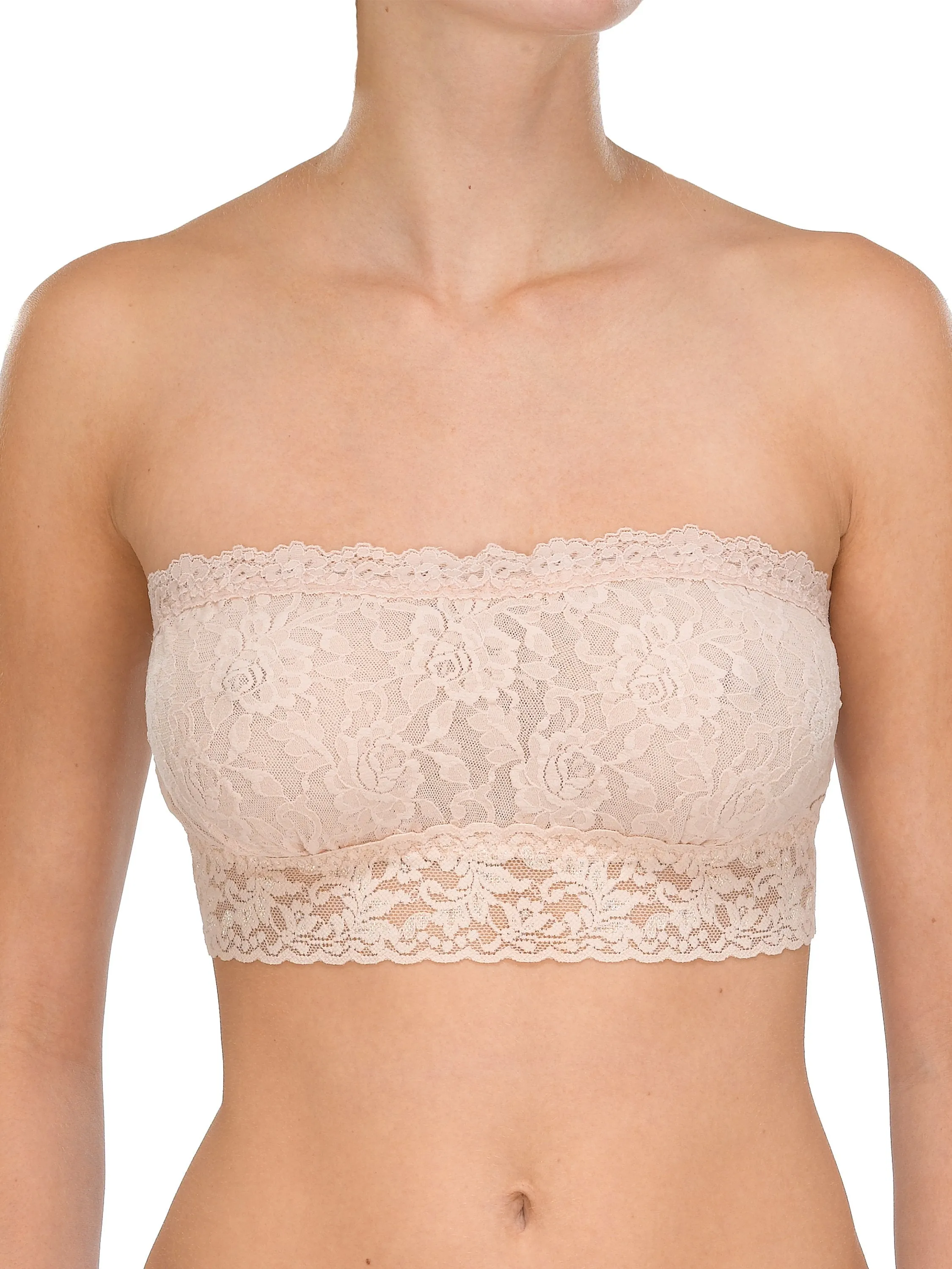 Signature Lace Lined Bandeau Bralette Chai